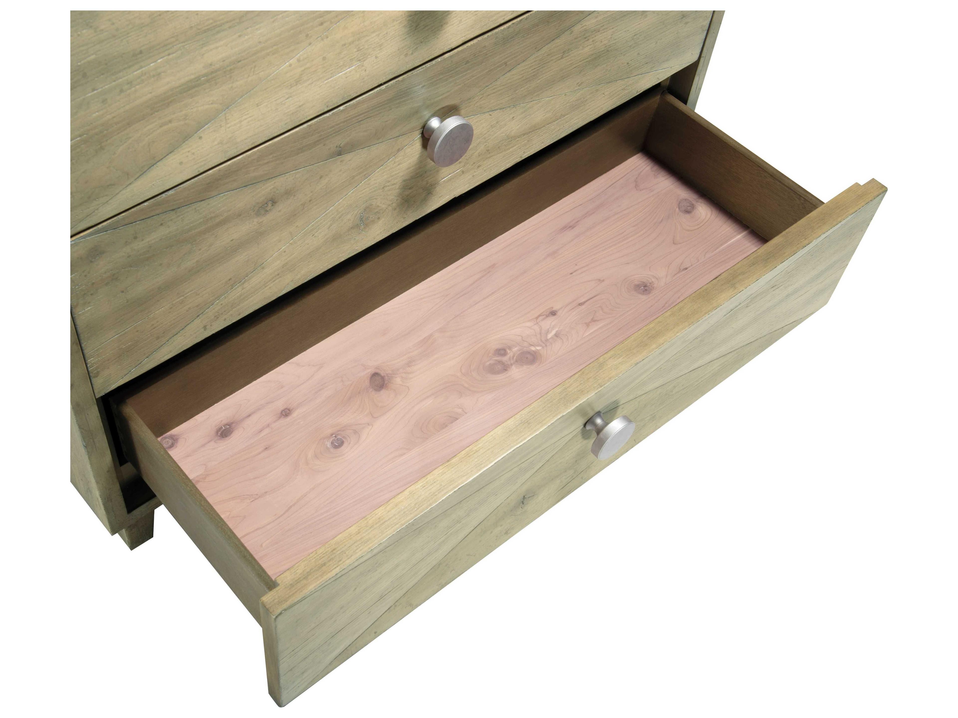 Luxecor Heritage 3-Drawers Beige Cedar Wood Chest Nightstand