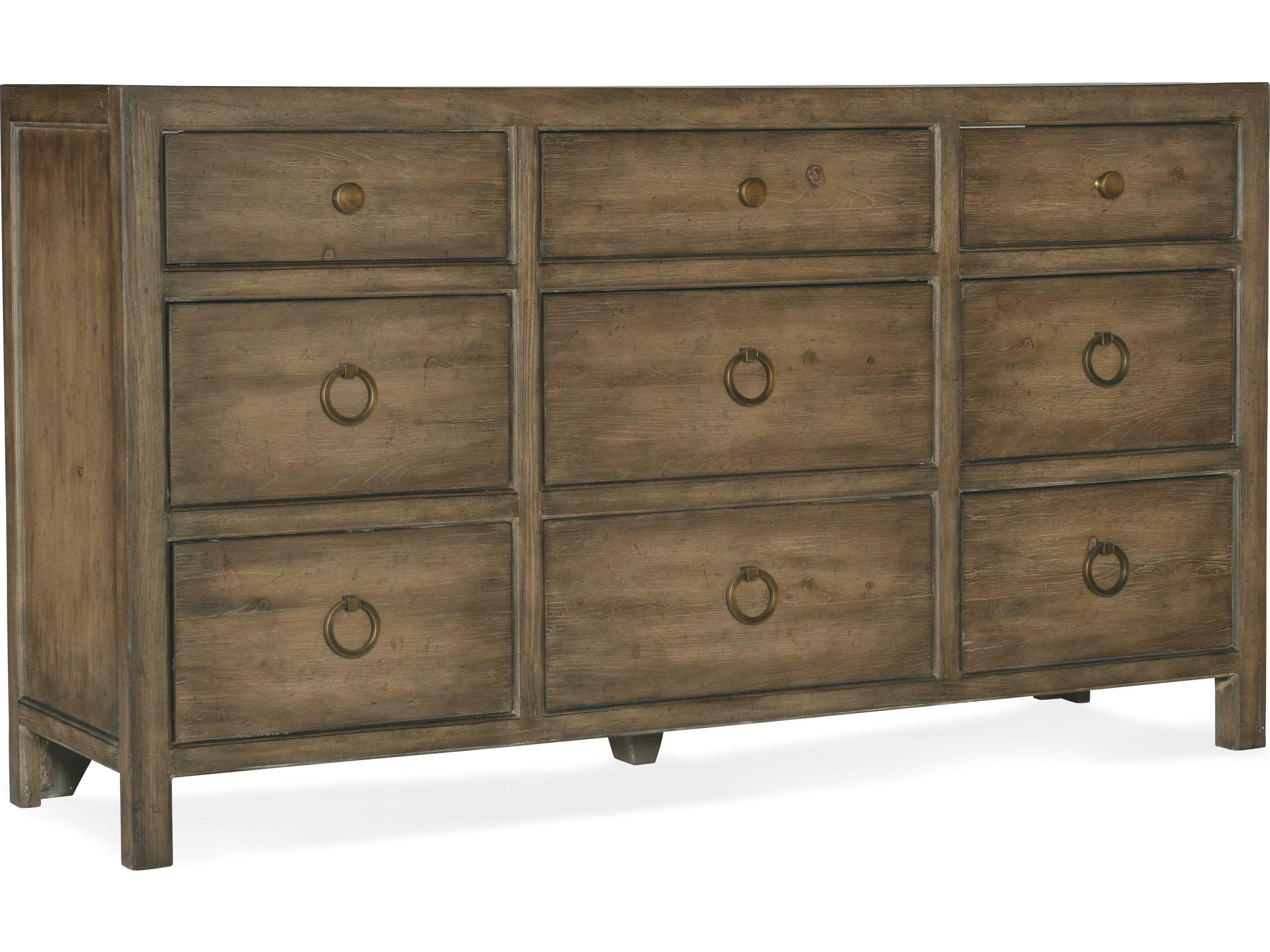 Sundance 9-Drawers Brown Cedar Wood Dresser