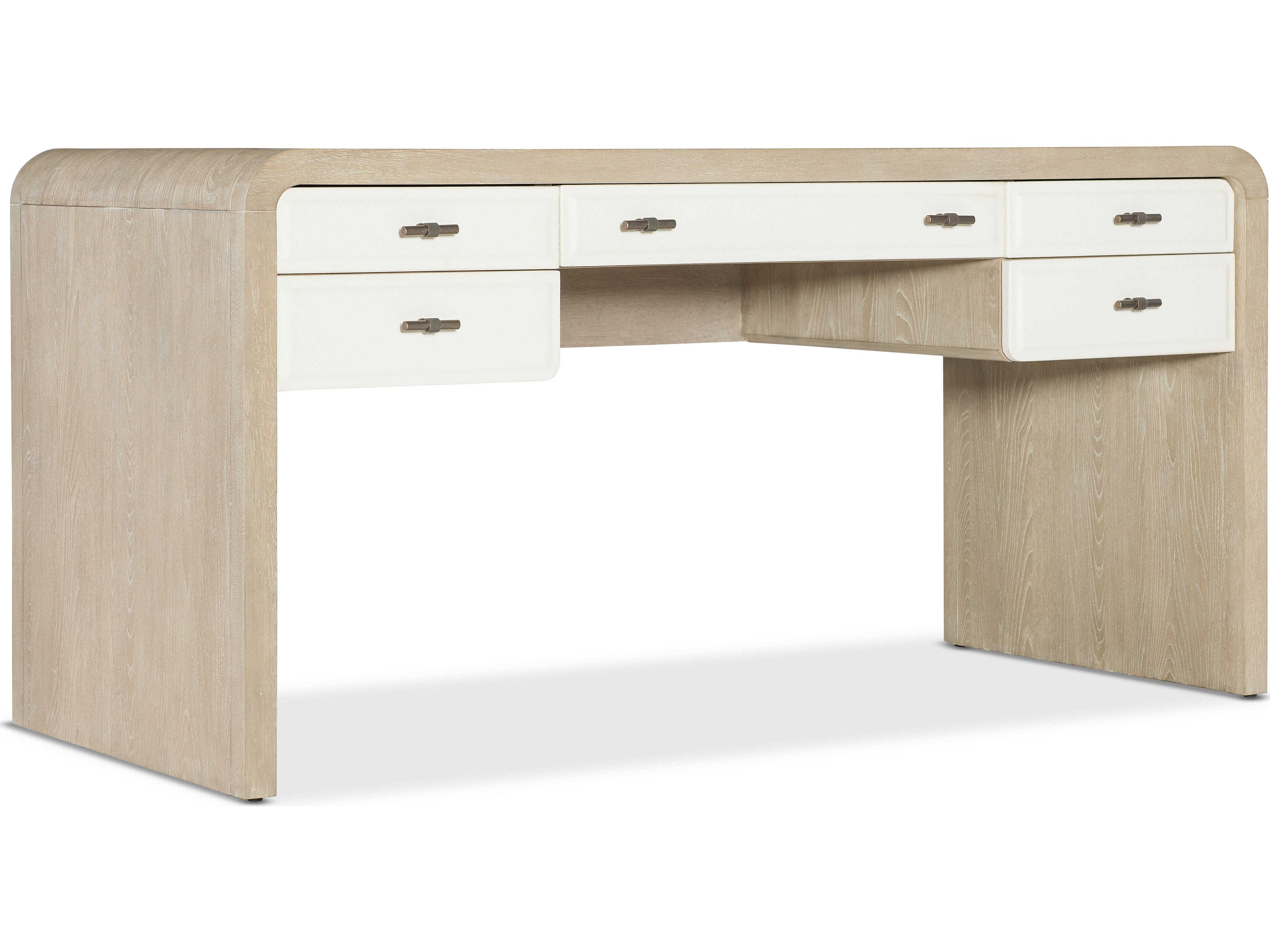 Brixton Oak Elm Wood Secretary Desk