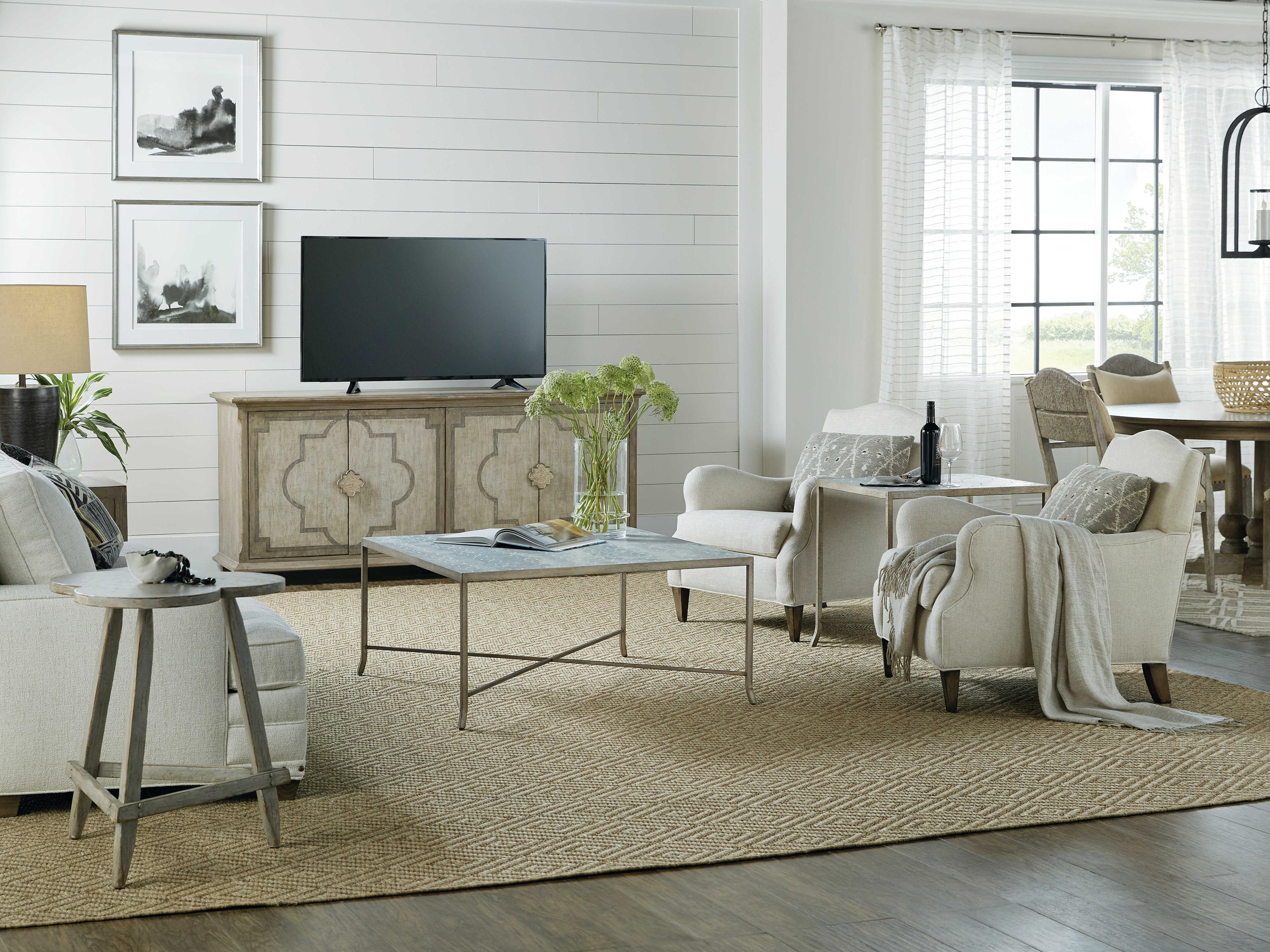 Hooker Furniture Alfresco Rectangular Stone Silvers End Table