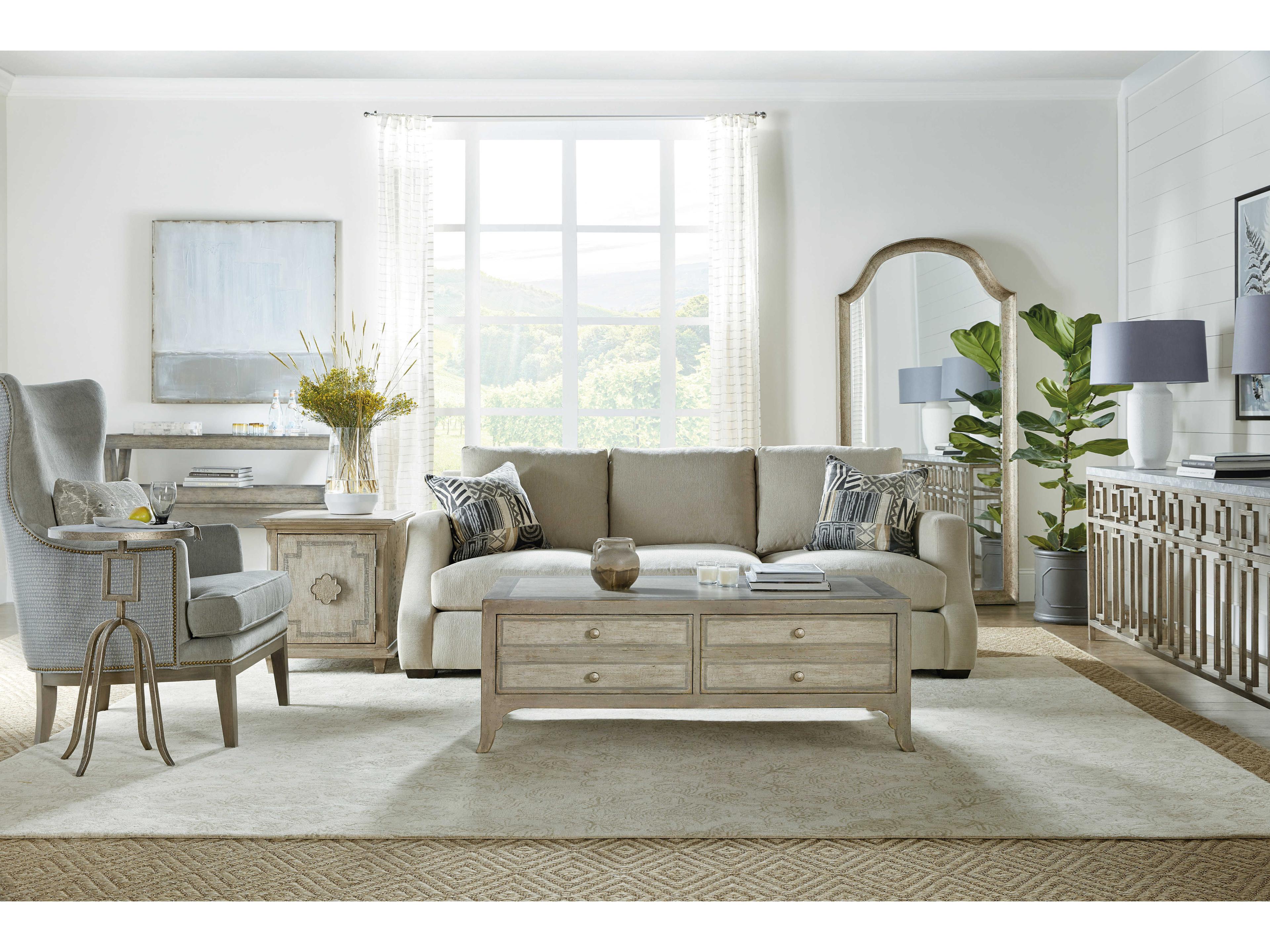 Luxecor Heritage Lapilli Rectangular Stone Silvers Console Table