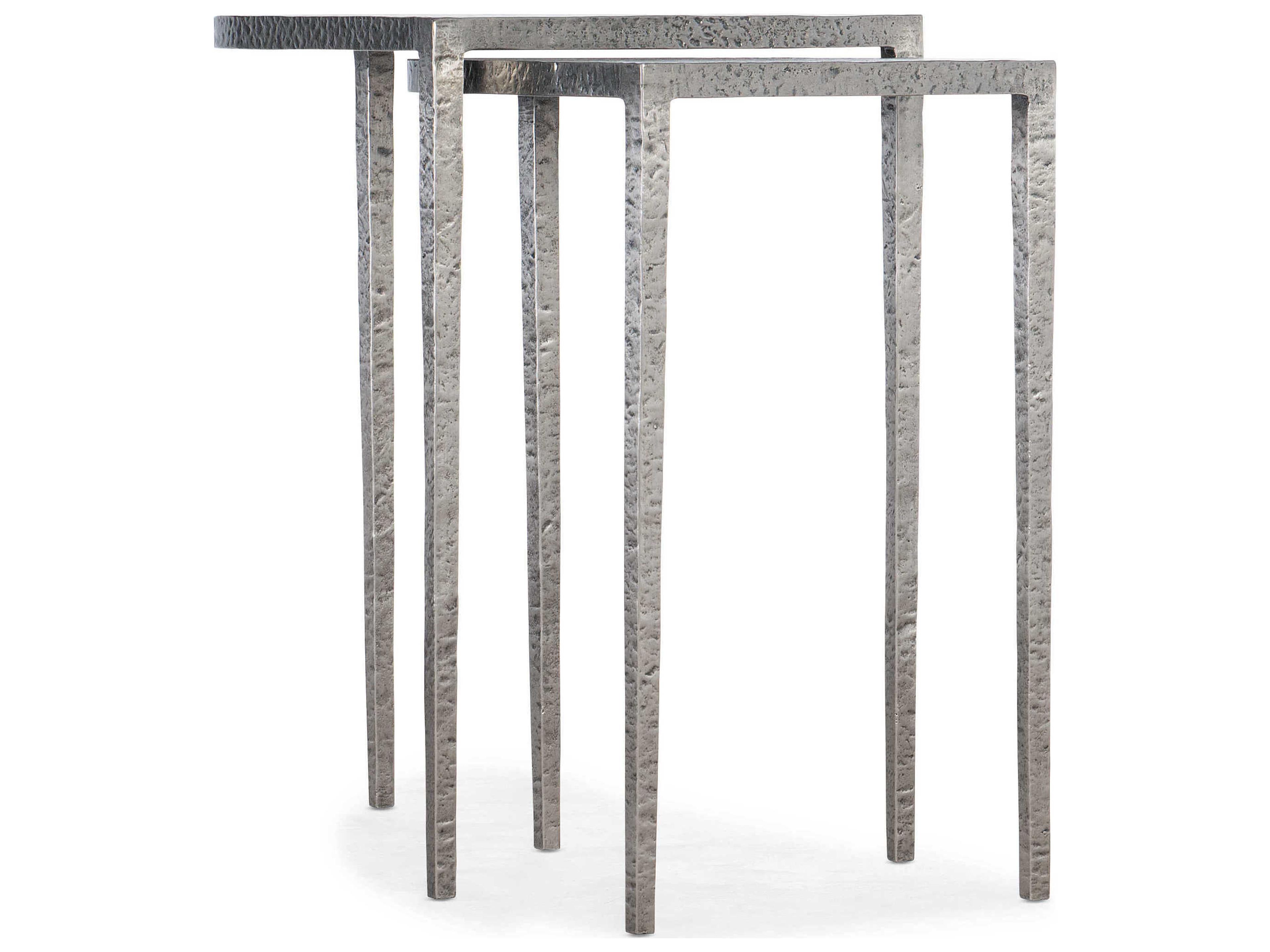 Chapman Demilune Metal Silver End Table
