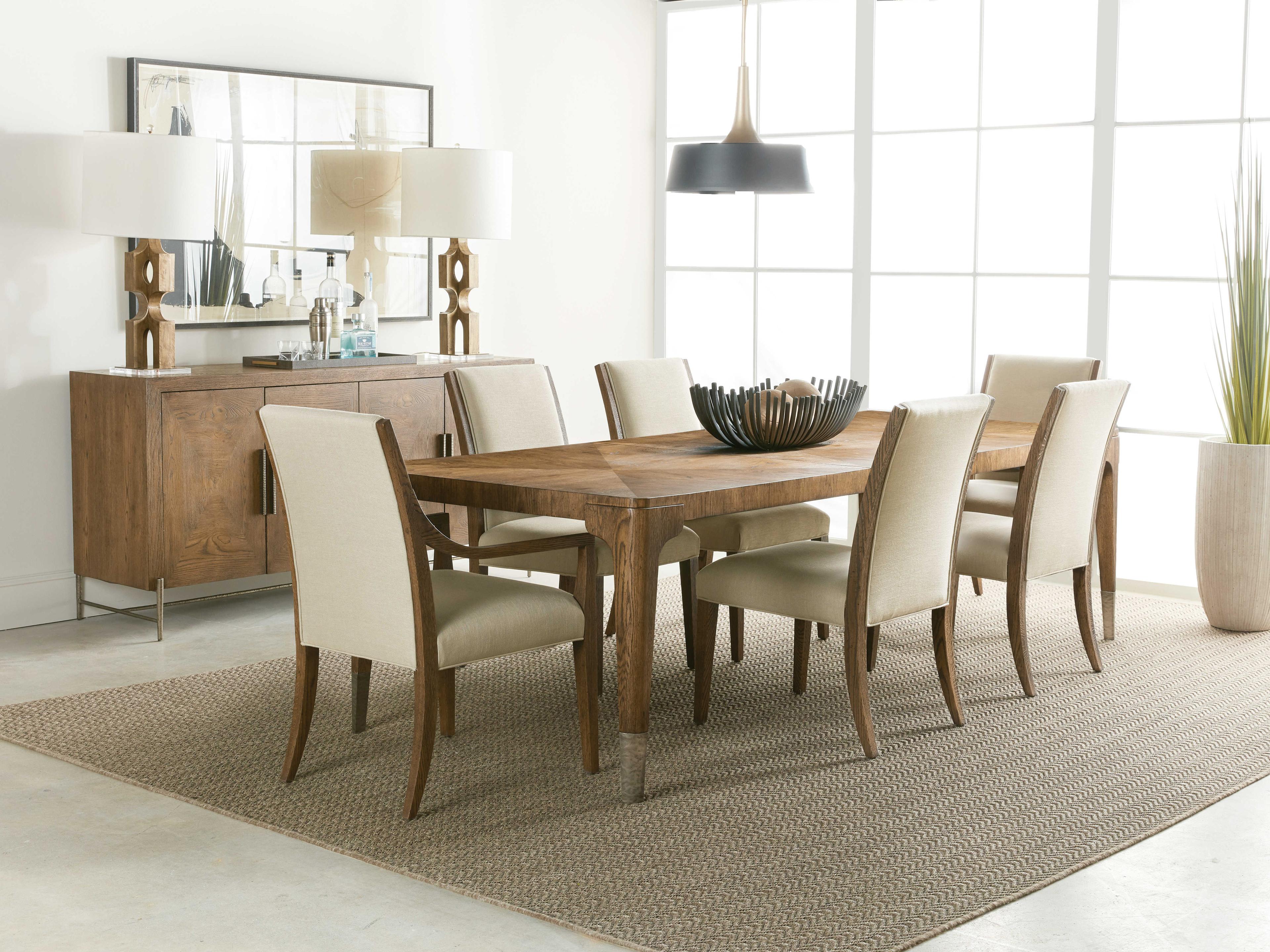 Luxecor Heritage Oak Wood Beige Upholstered Side Dining Chair