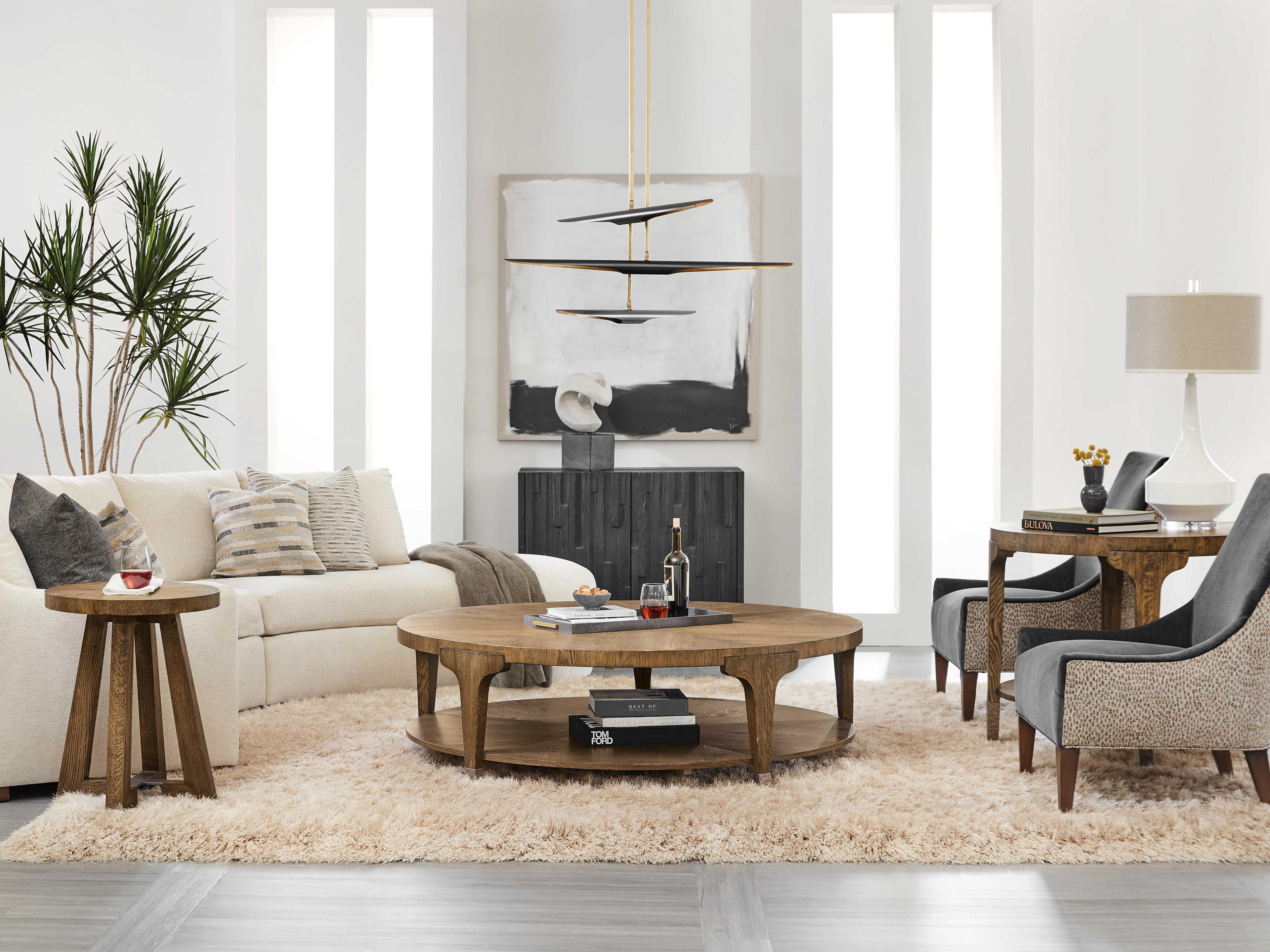 Luxecor Heritage Round Wood Sorrel Cocktail Table