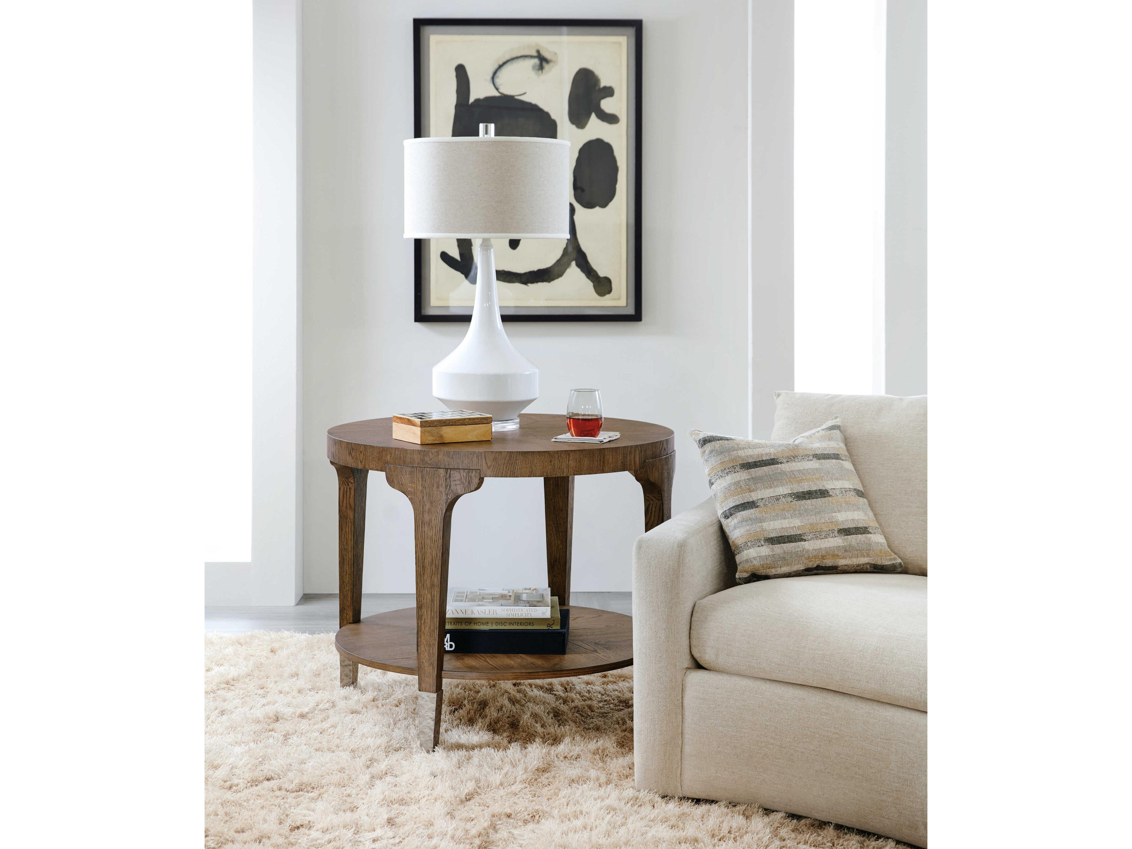 Luxecor Heritage Round Wood Sorrel End Table