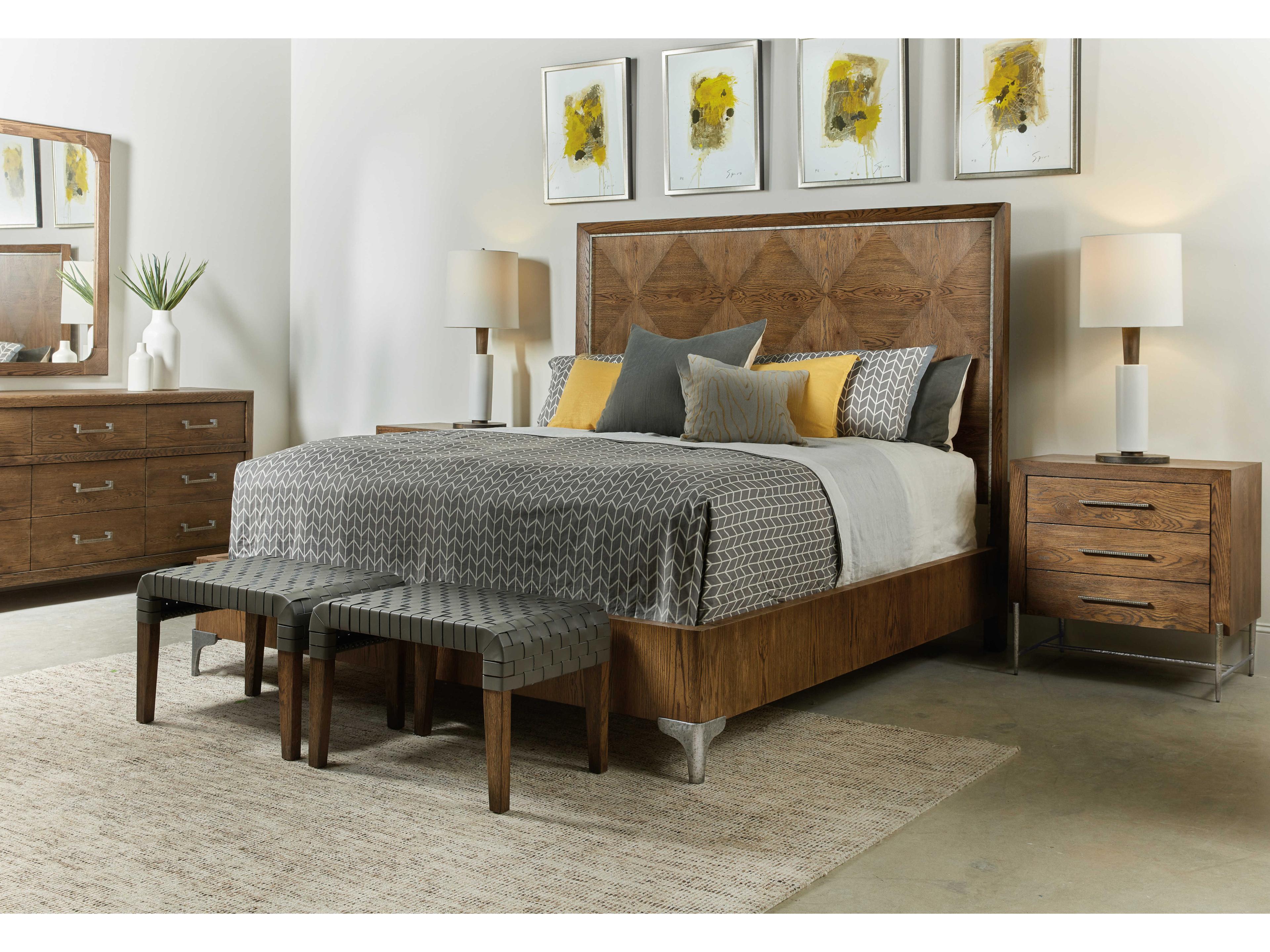 Luxecor Heritage 3-Drawers Brown Oak Wood Nightstand