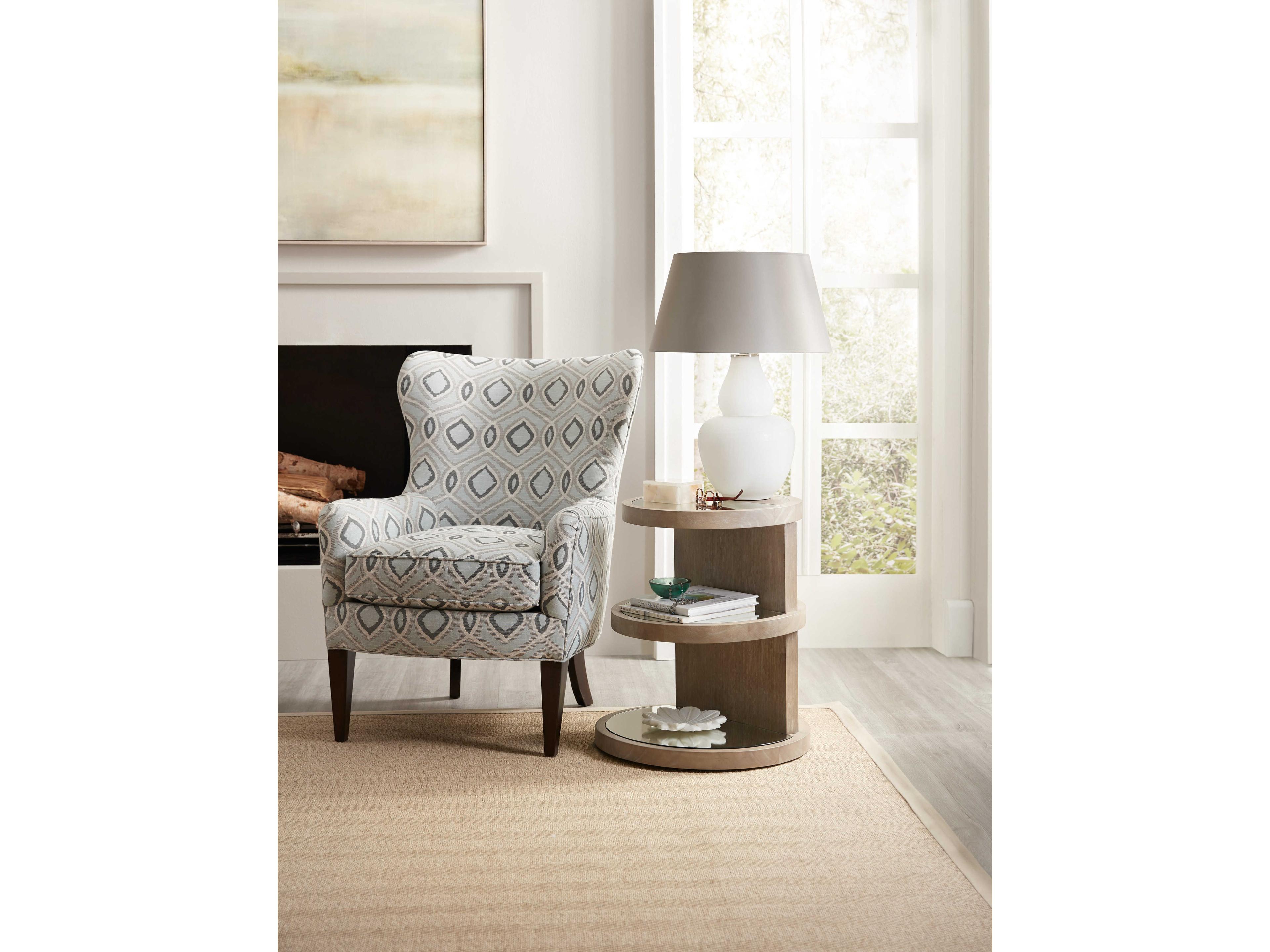 Luxecor Heritage Round Glass End Table