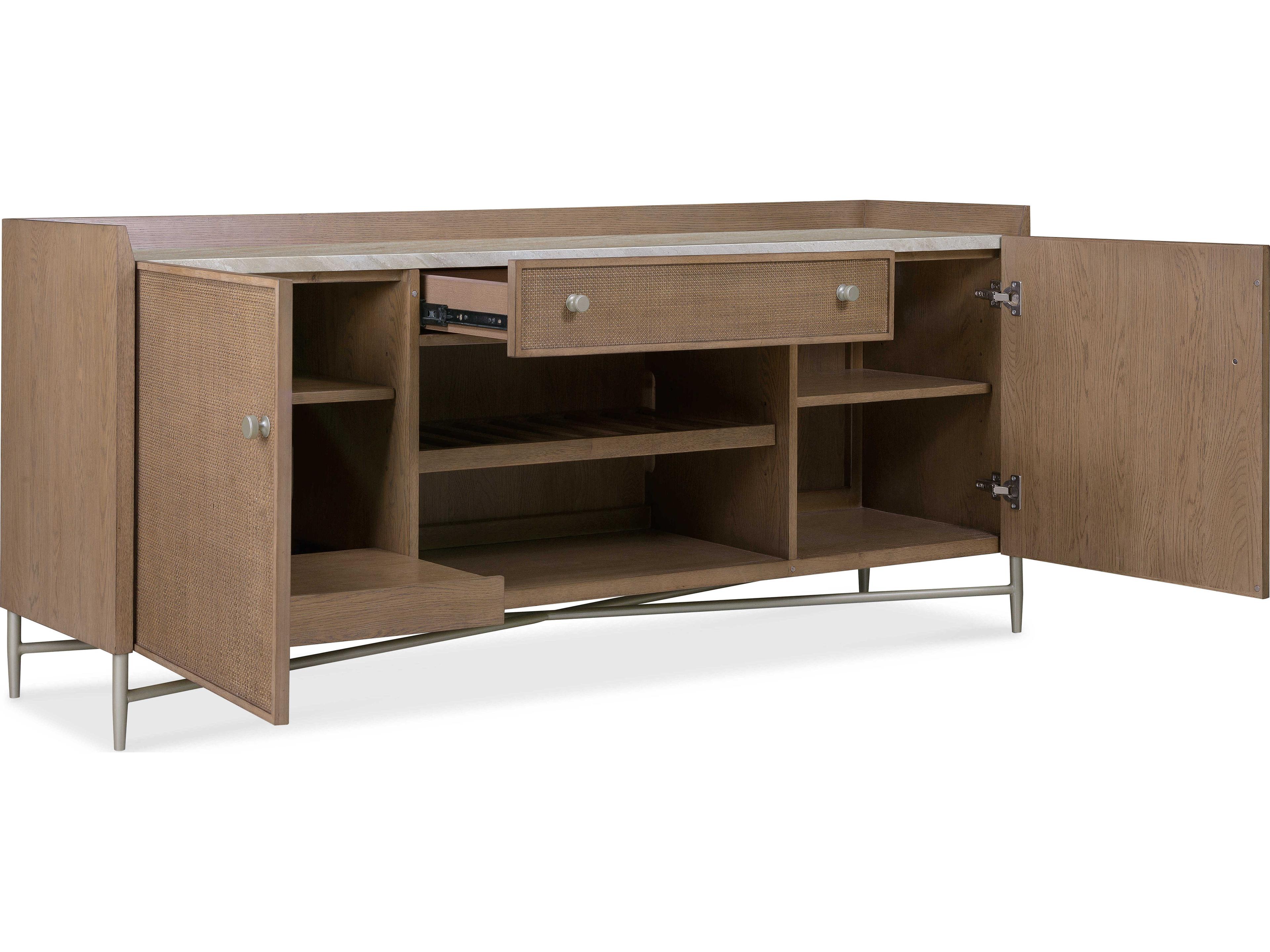 Luxecor Heritage 78" Oak Wood Media Console