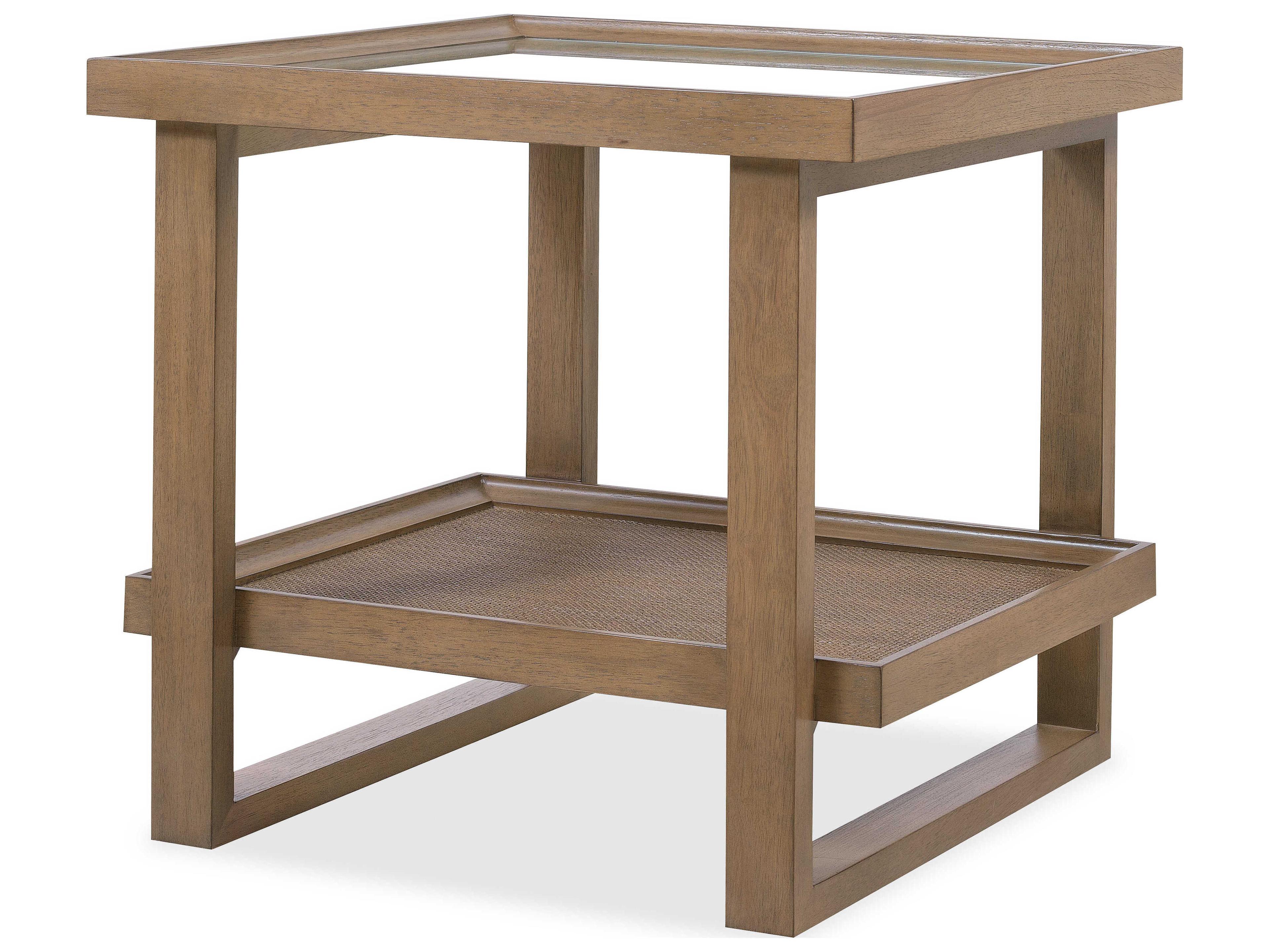 Sonnet Square Glass End Table