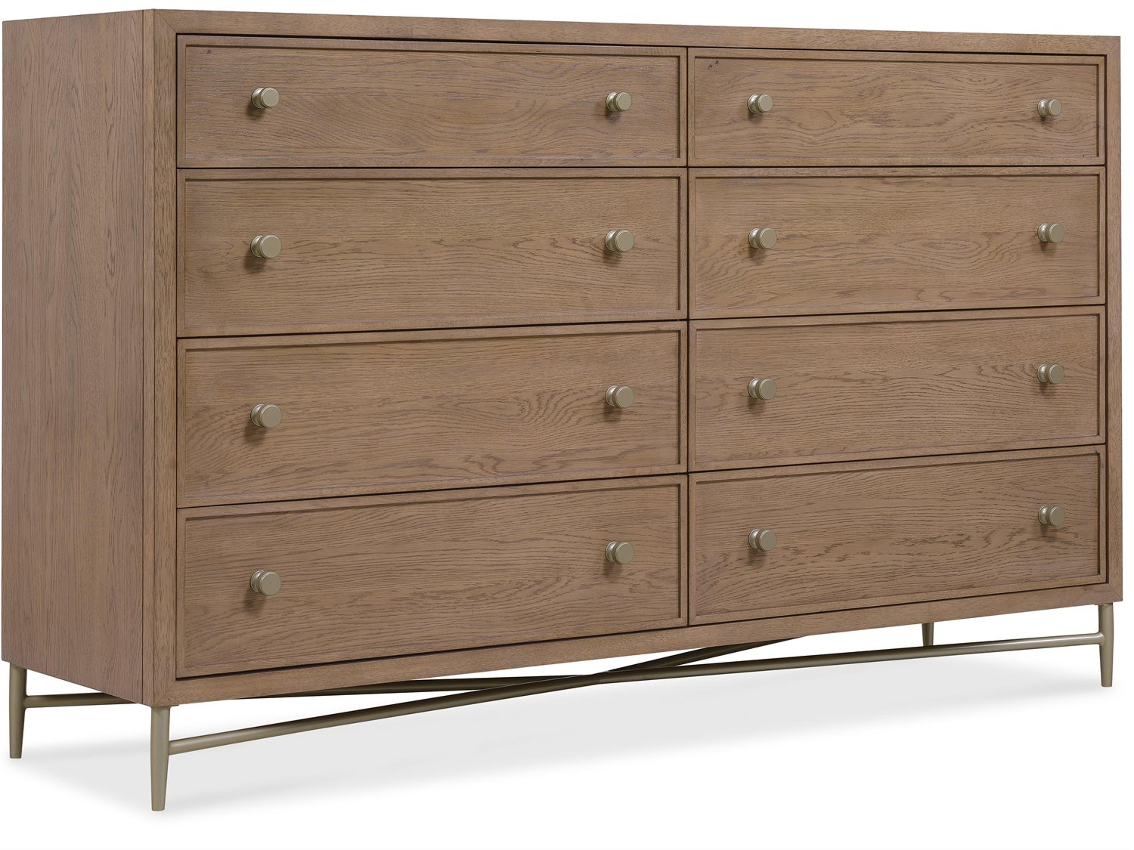 Sonnet Brown Oak Wood Double Dresser