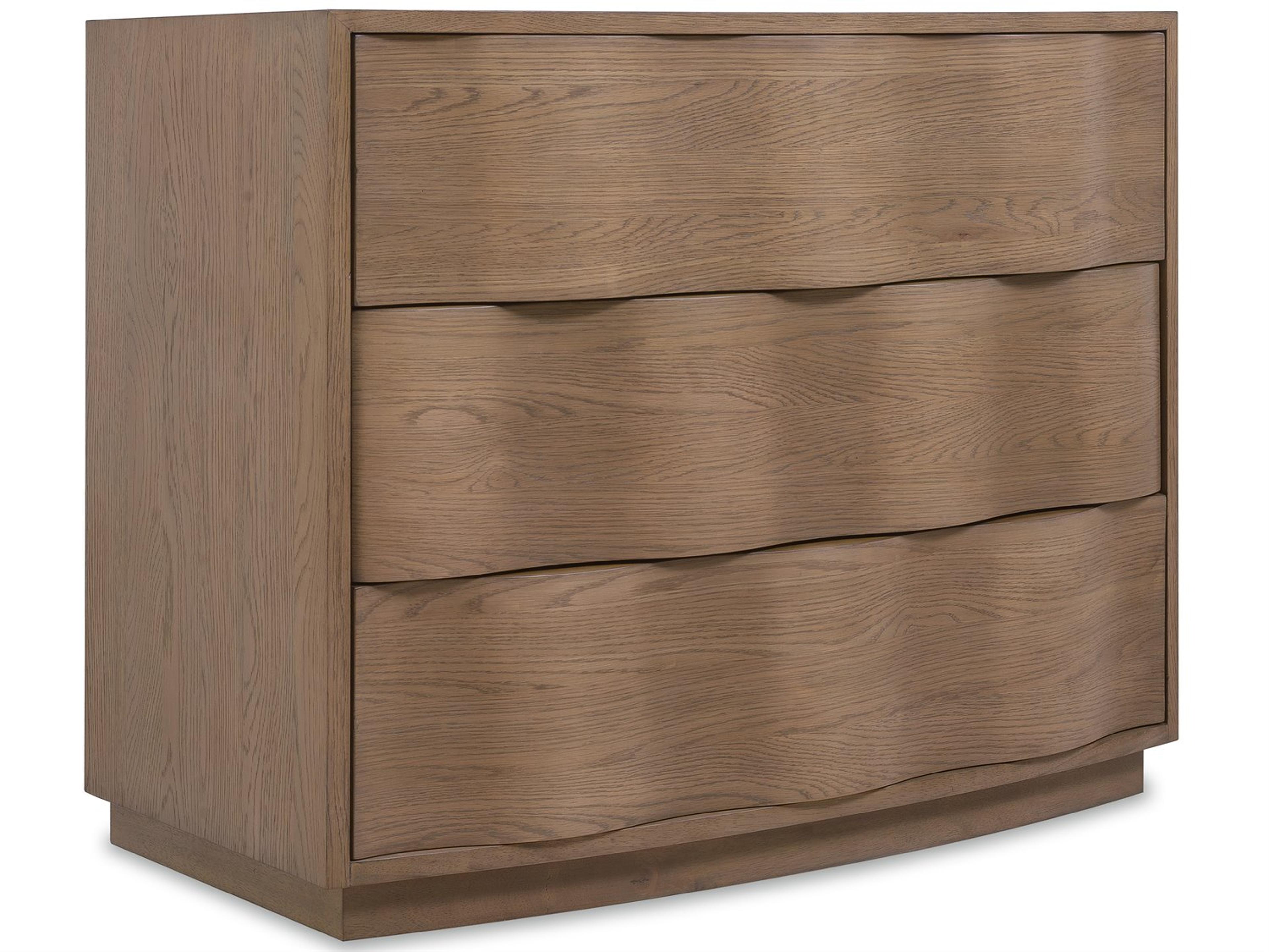 Sonnet 3-Drawers Brown Oak Wood Dresser