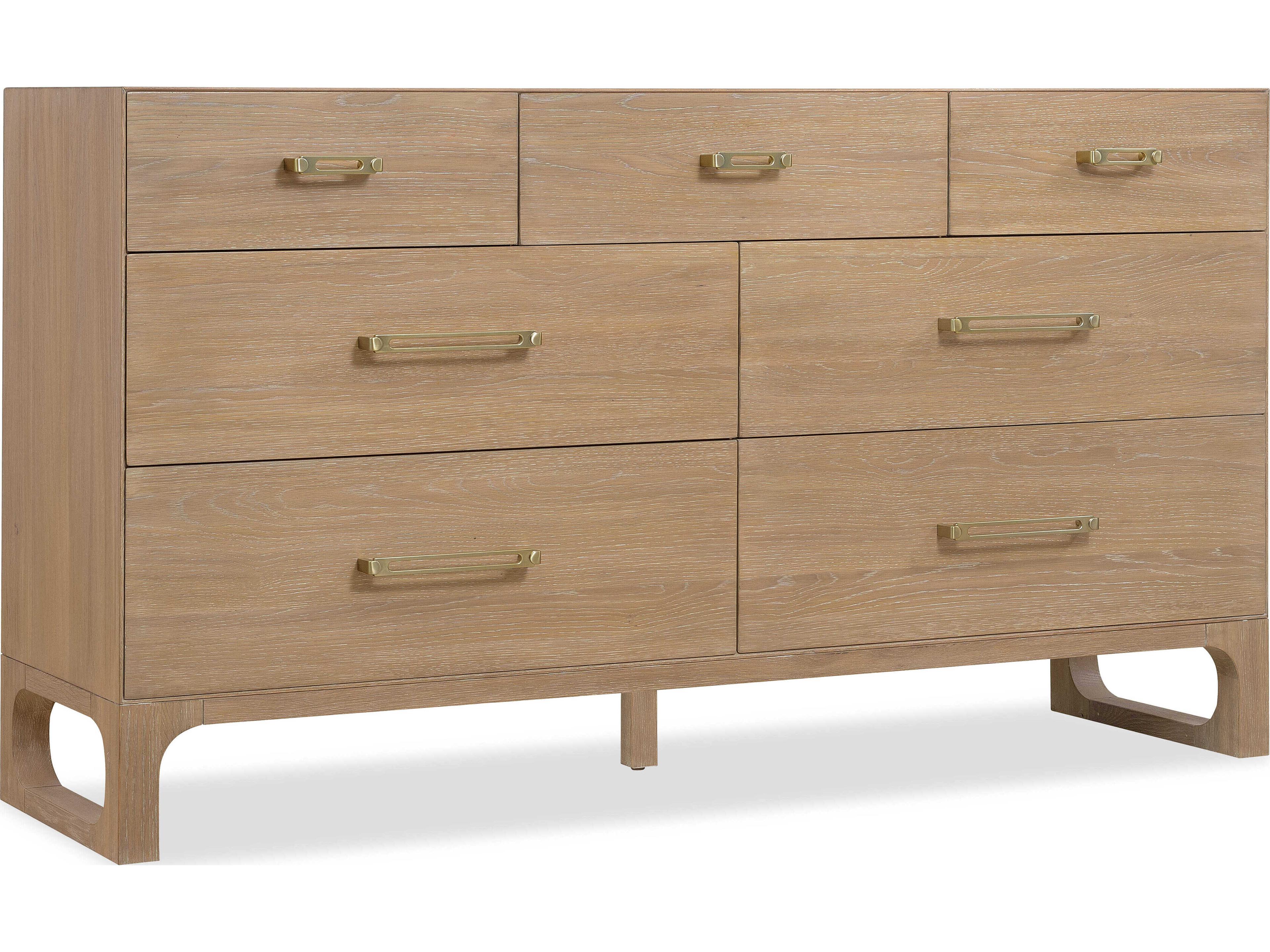 Banyon Bay 7-Drawers Oak Wood Double Dresser