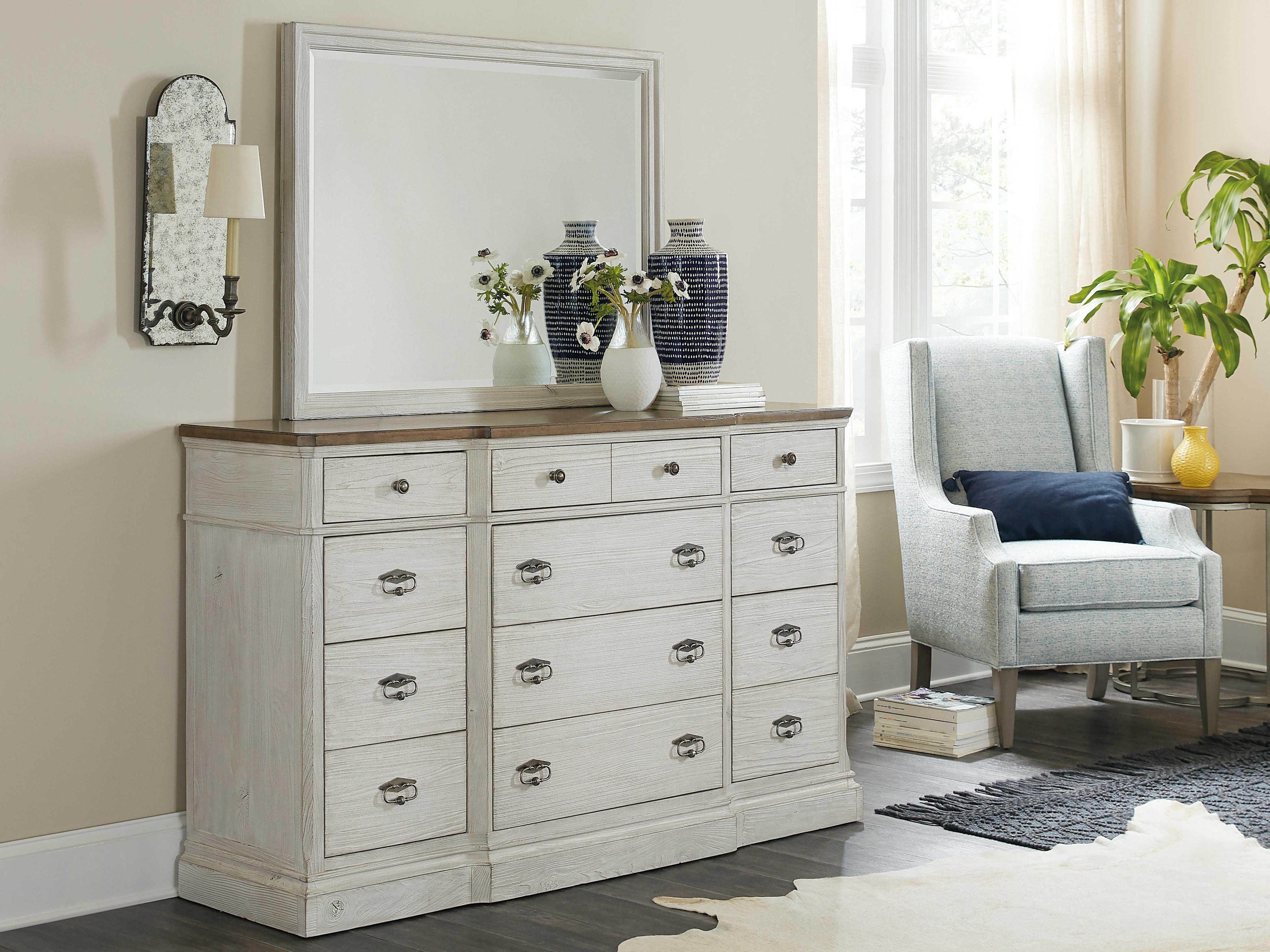 Hooker Furniture Montebello Danish White Wall Mirror Rectangular