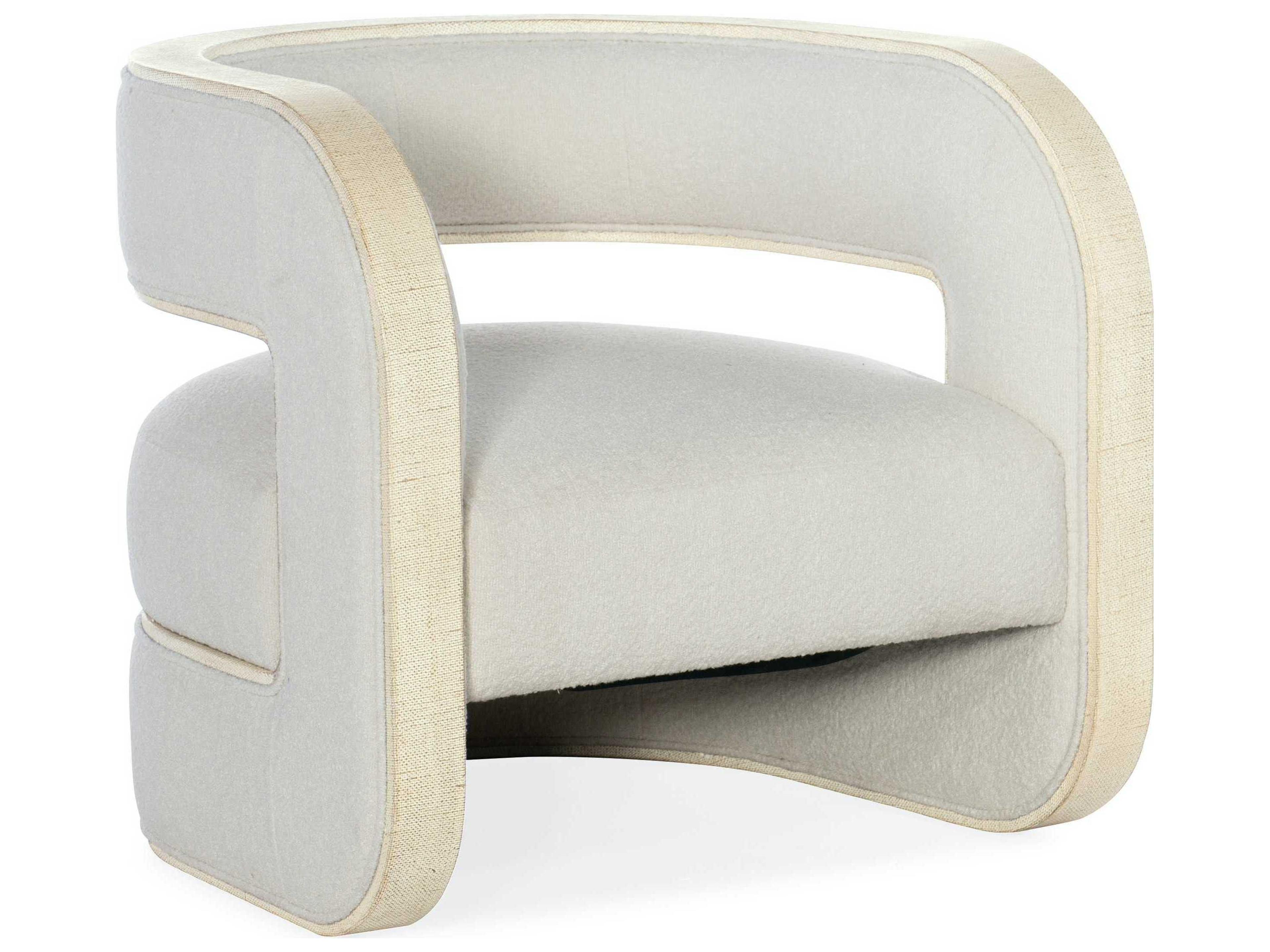 Cascade White Fabric Accent Chair
