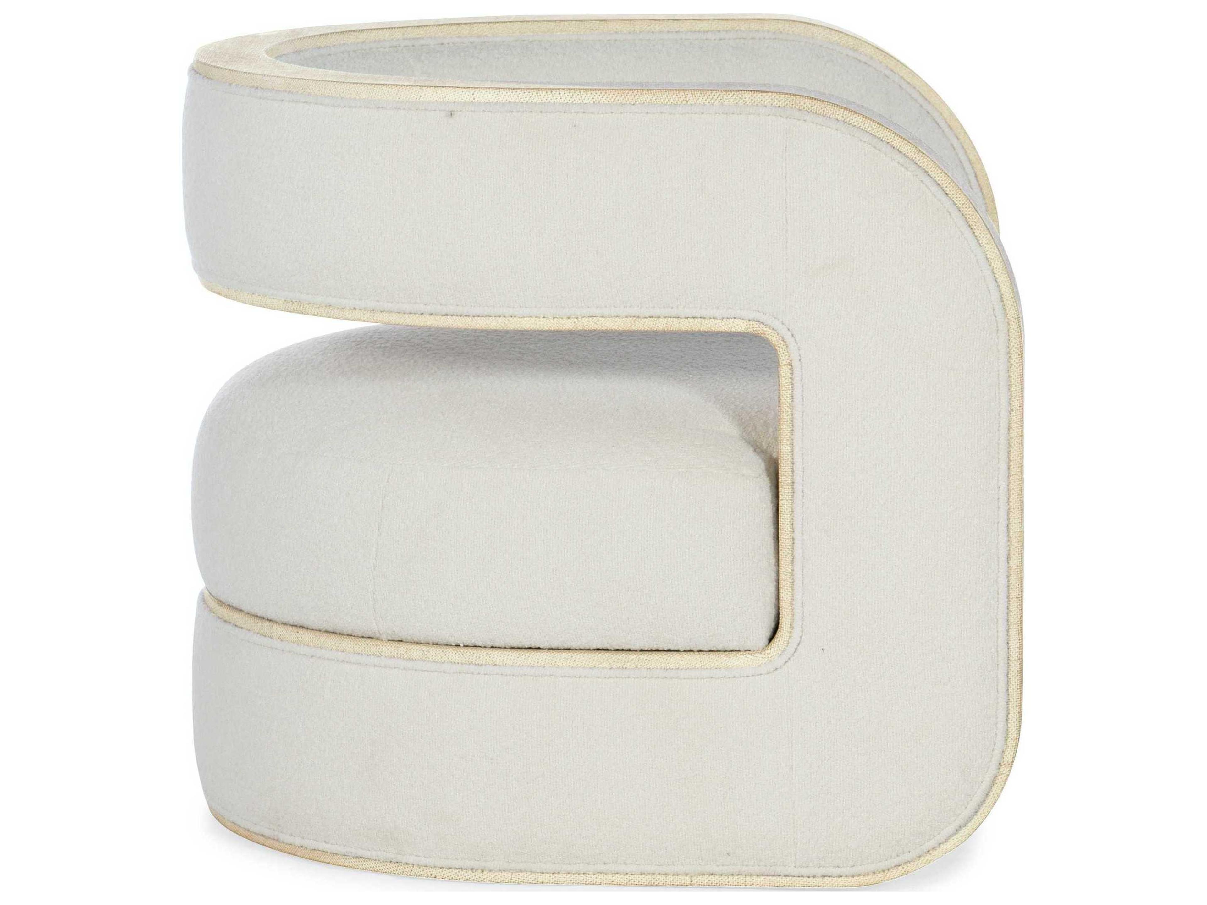 Luxecor Heritage White Fabric Accent Chair