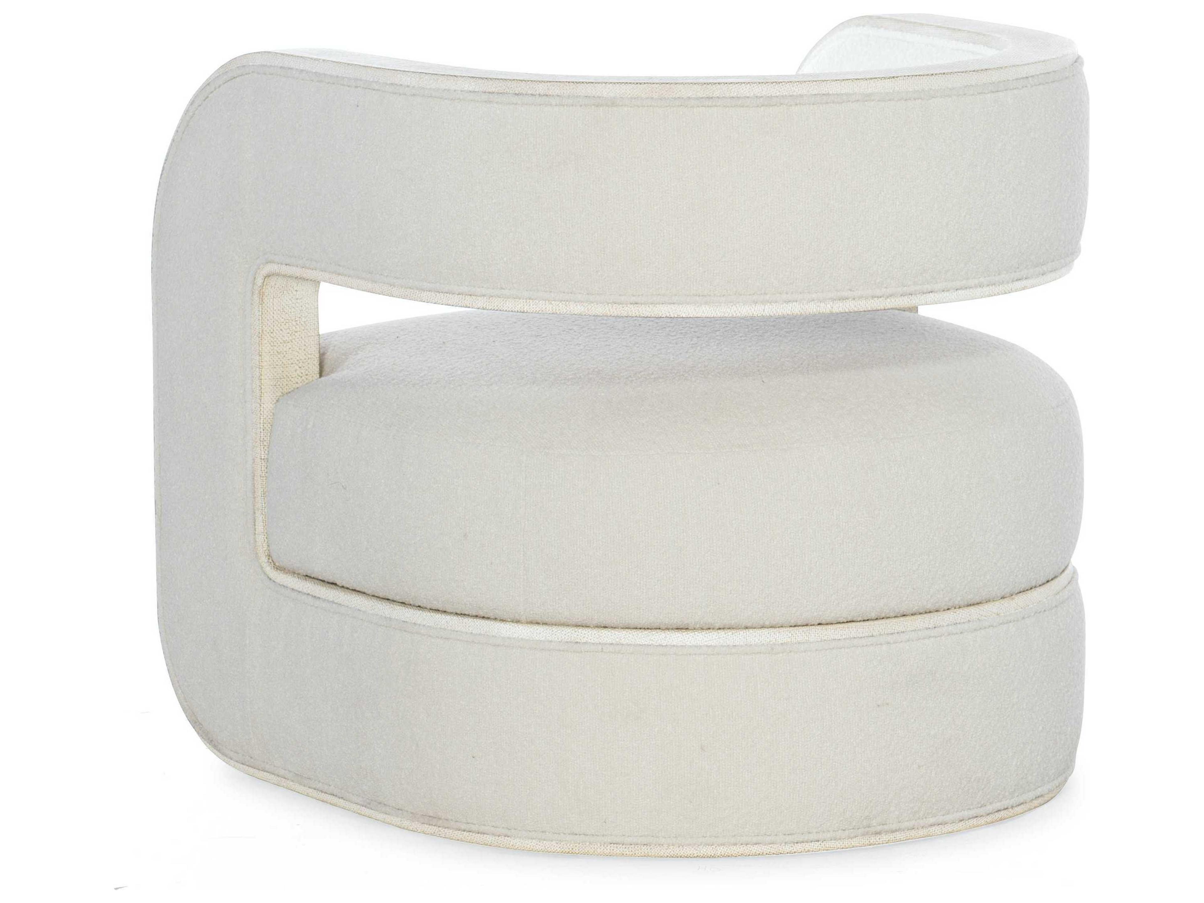 Luxecor Heritage White Fabric Accent Chair