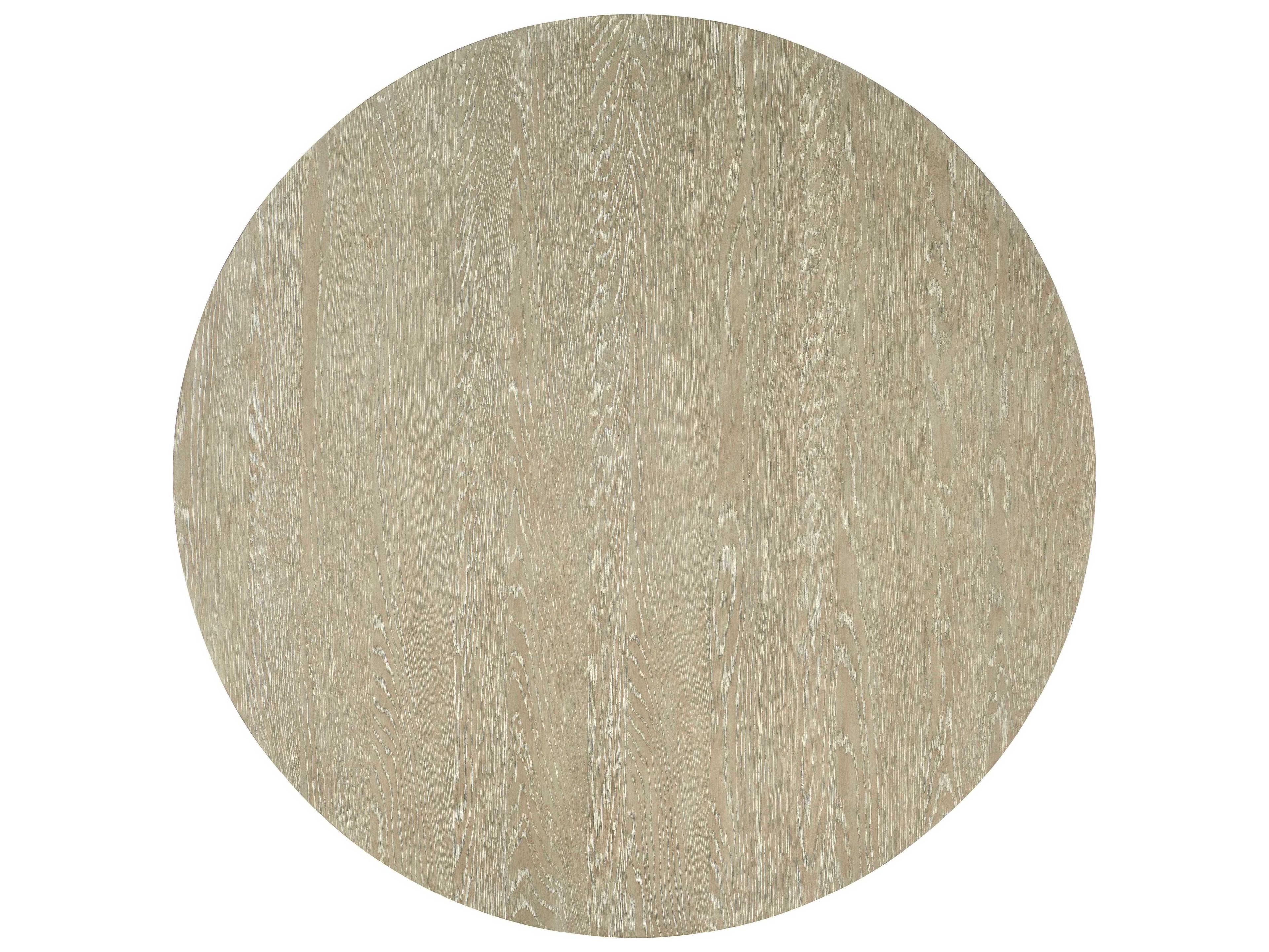 Luxecor Heritage Round Terrain Textured Gesso Light Wood Dining Table