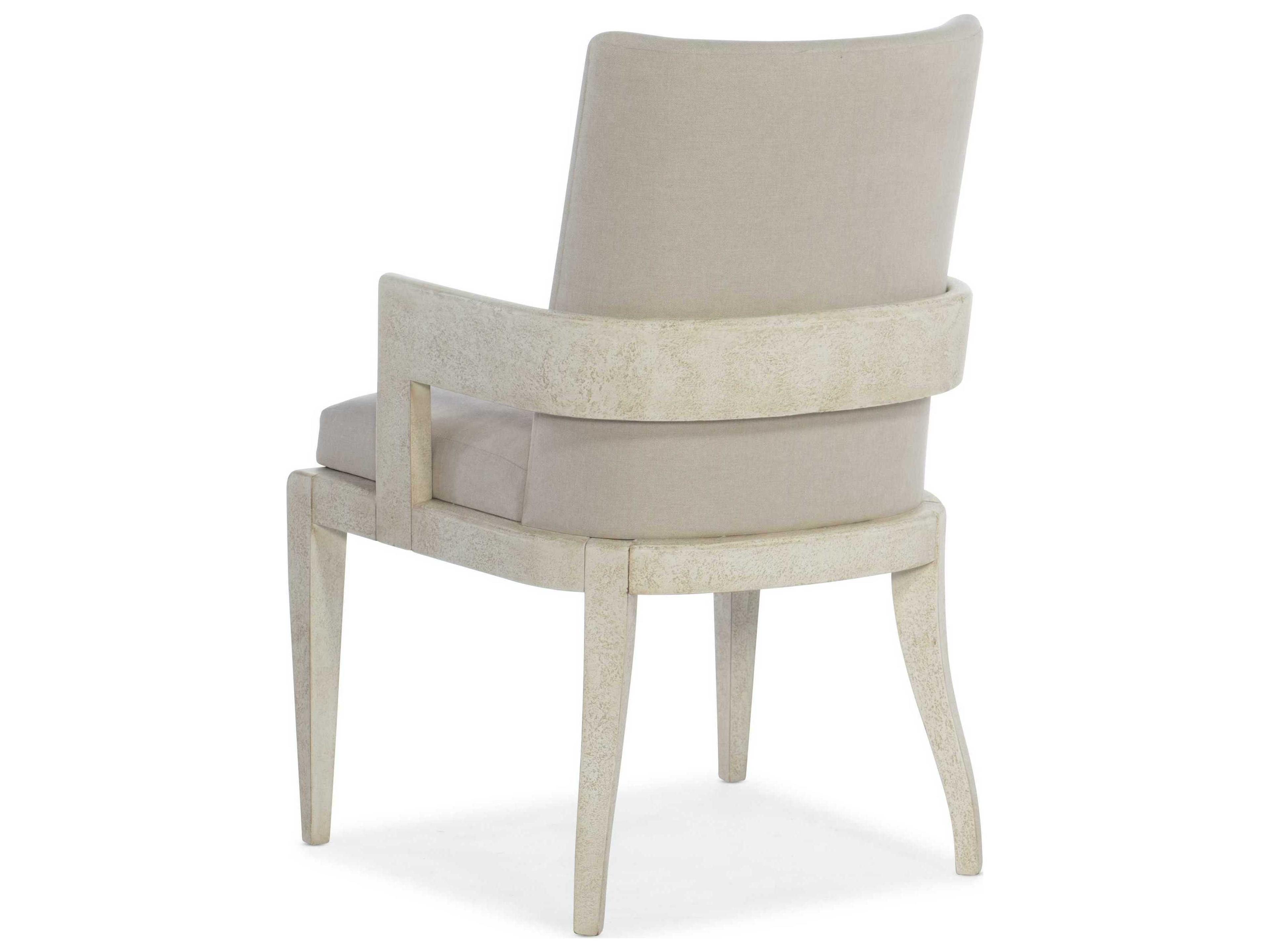 Luxecor Heritage Beige Upholstered Arm Dining Chair
