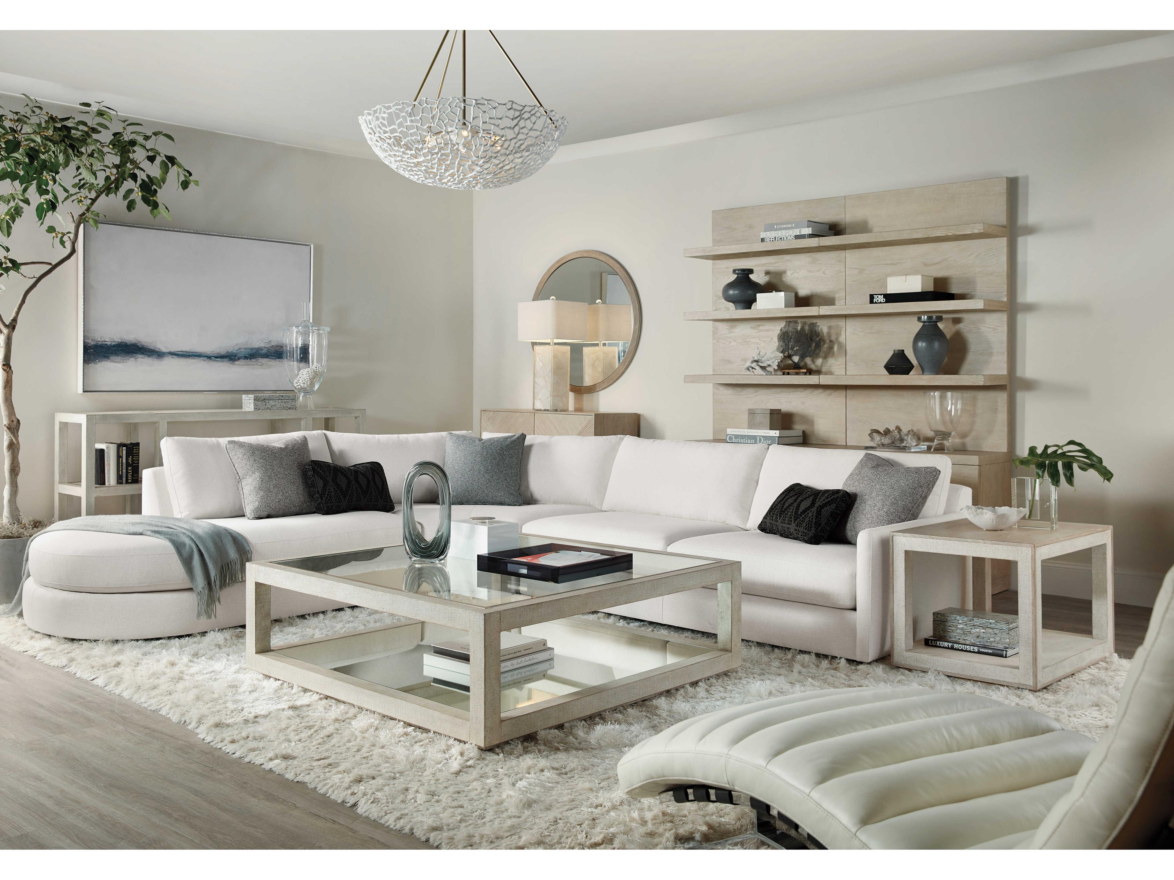 Hooker Furniture Cascade Rectangular Wood Terrain Pebble Beach End Table