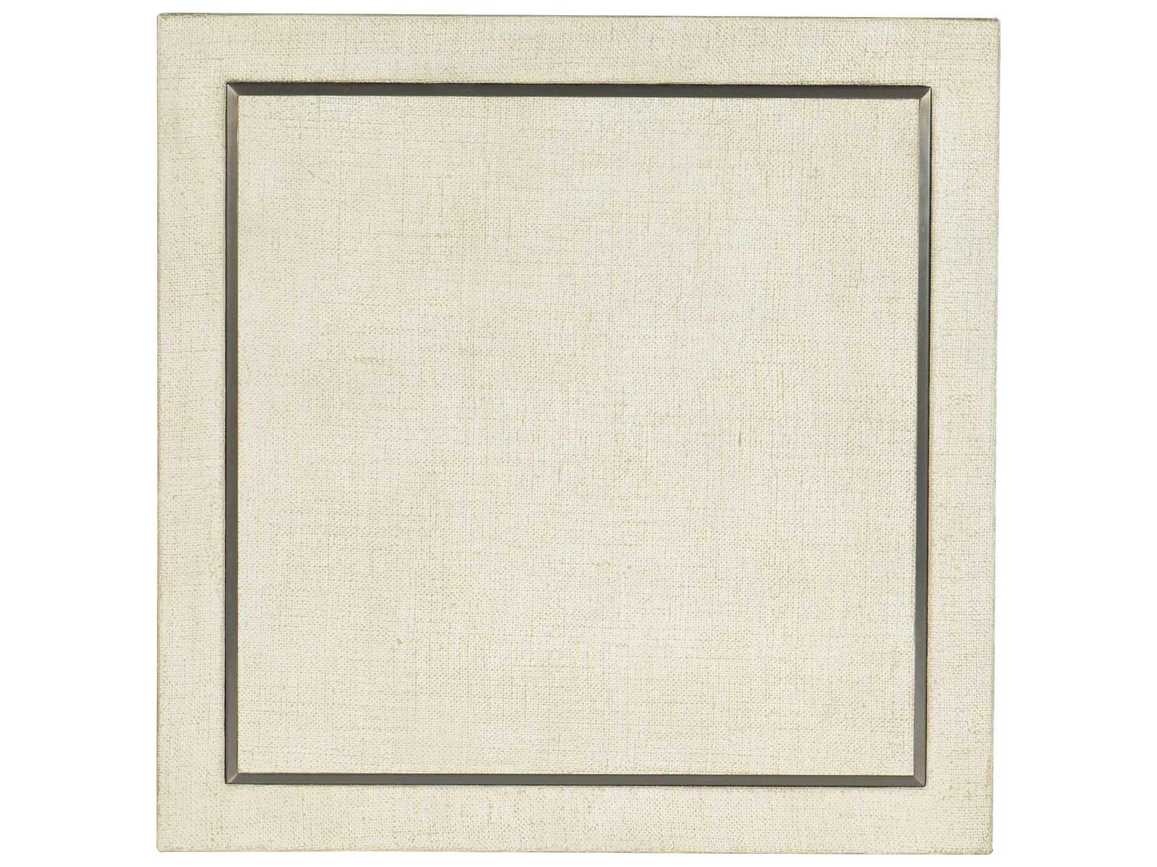 Luxecor Heritage Square Fabric Pebble Beach Champagne End Table