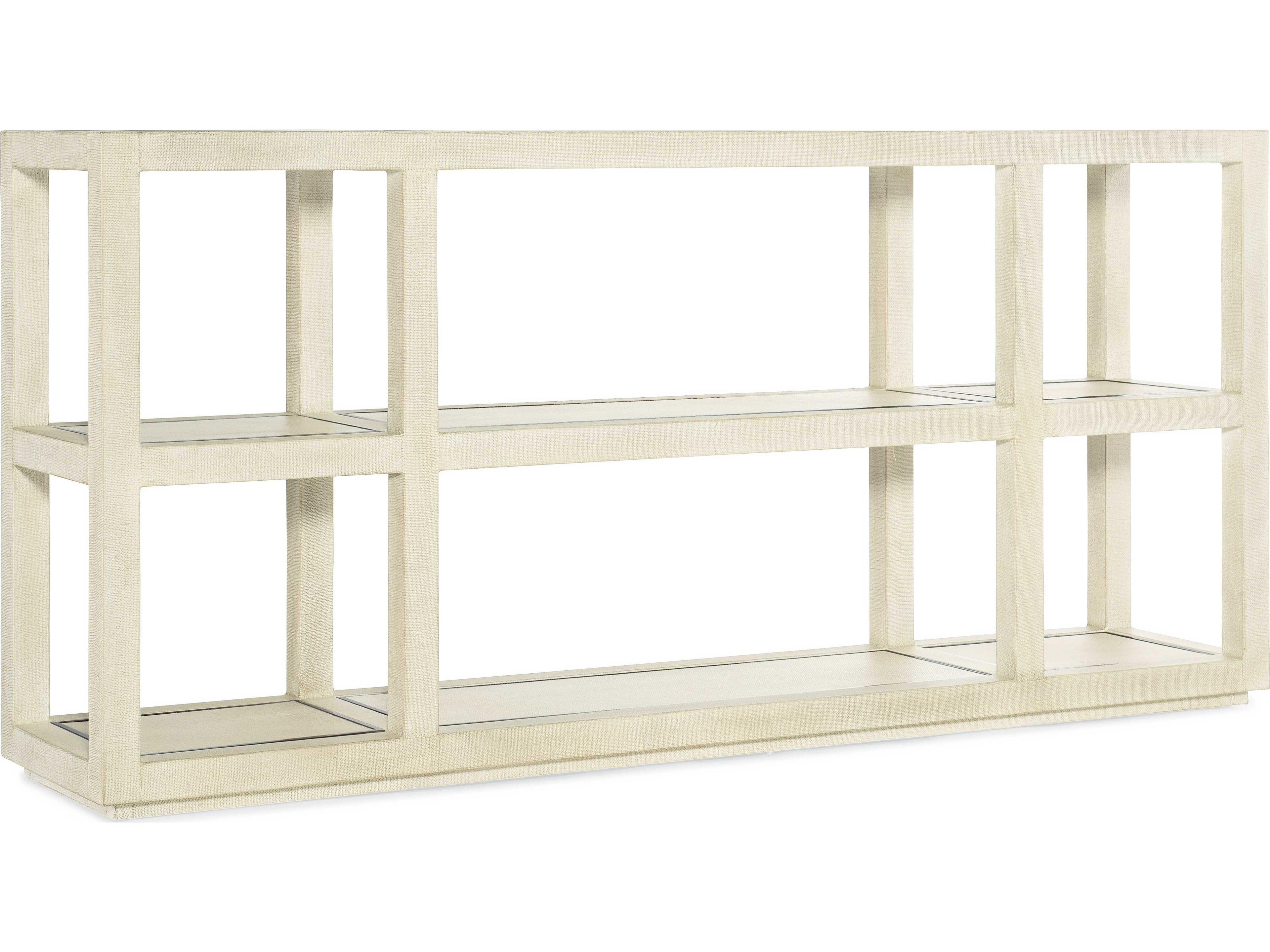 Hooker Furniture Cascade Rectangular Fabric Pebble Beach Champagne Console Table