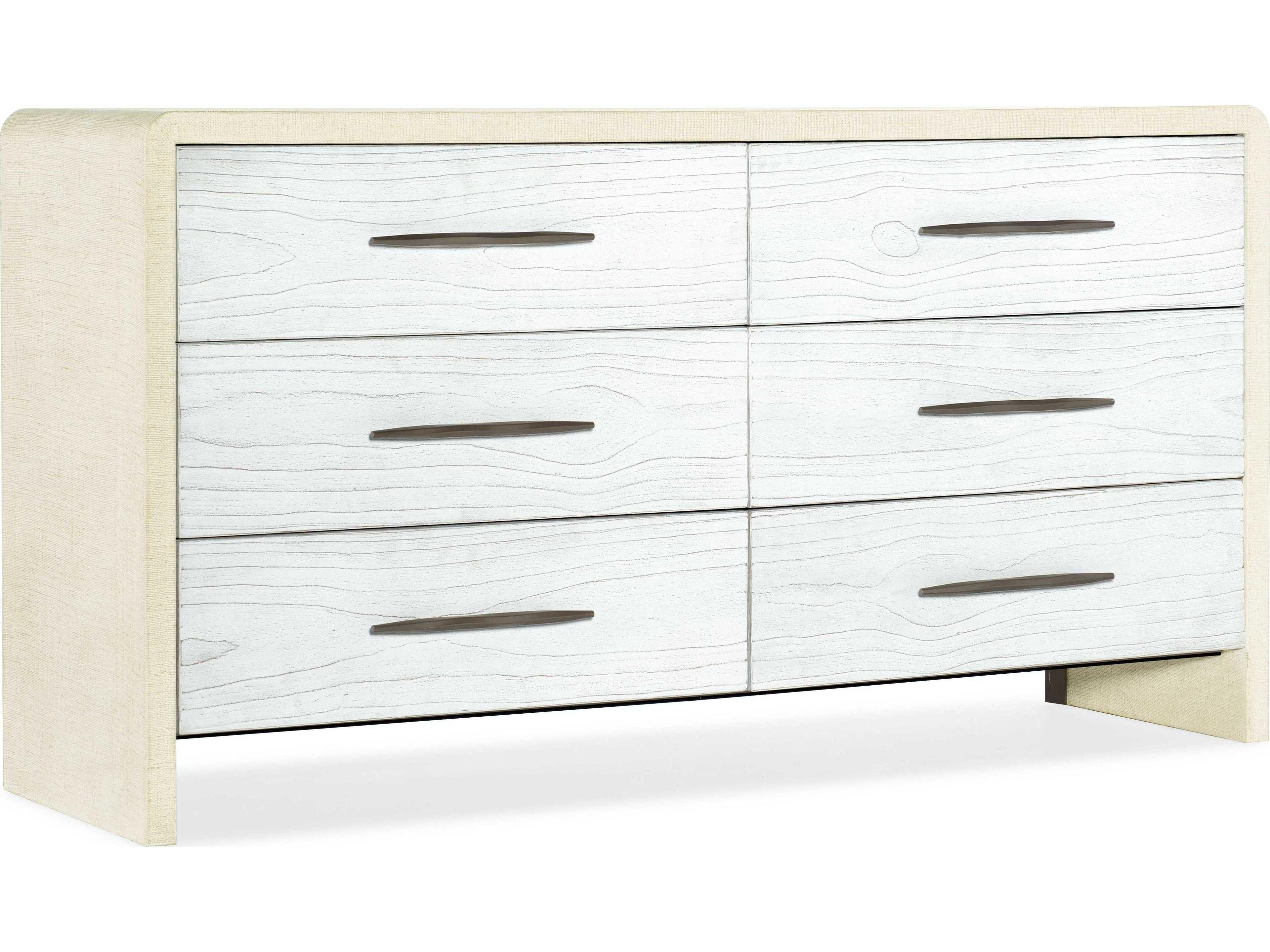 Cascade 6-Drawers White Double Dresser