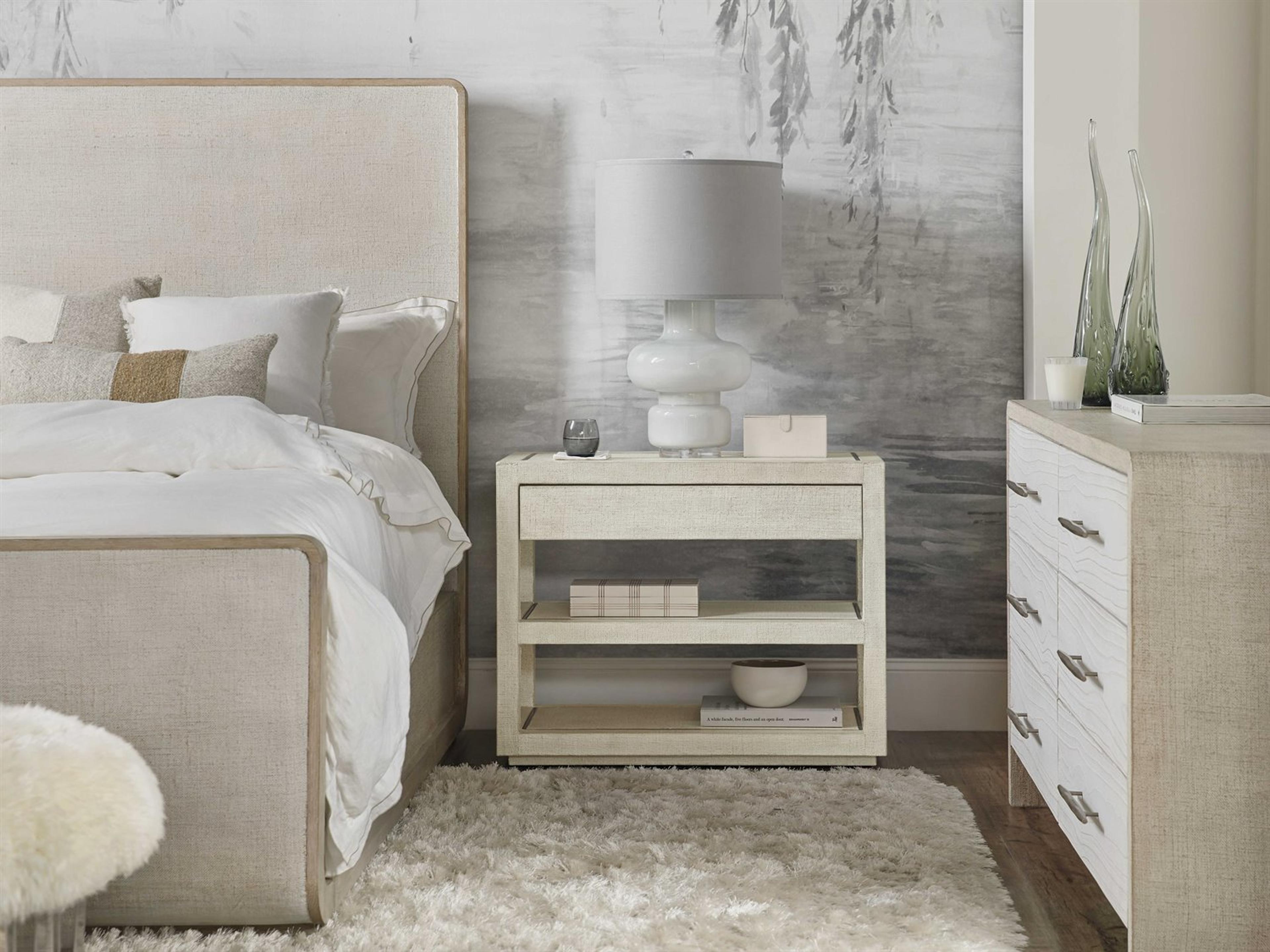 Luxecor Heritage 1-Drawer White Nightstand