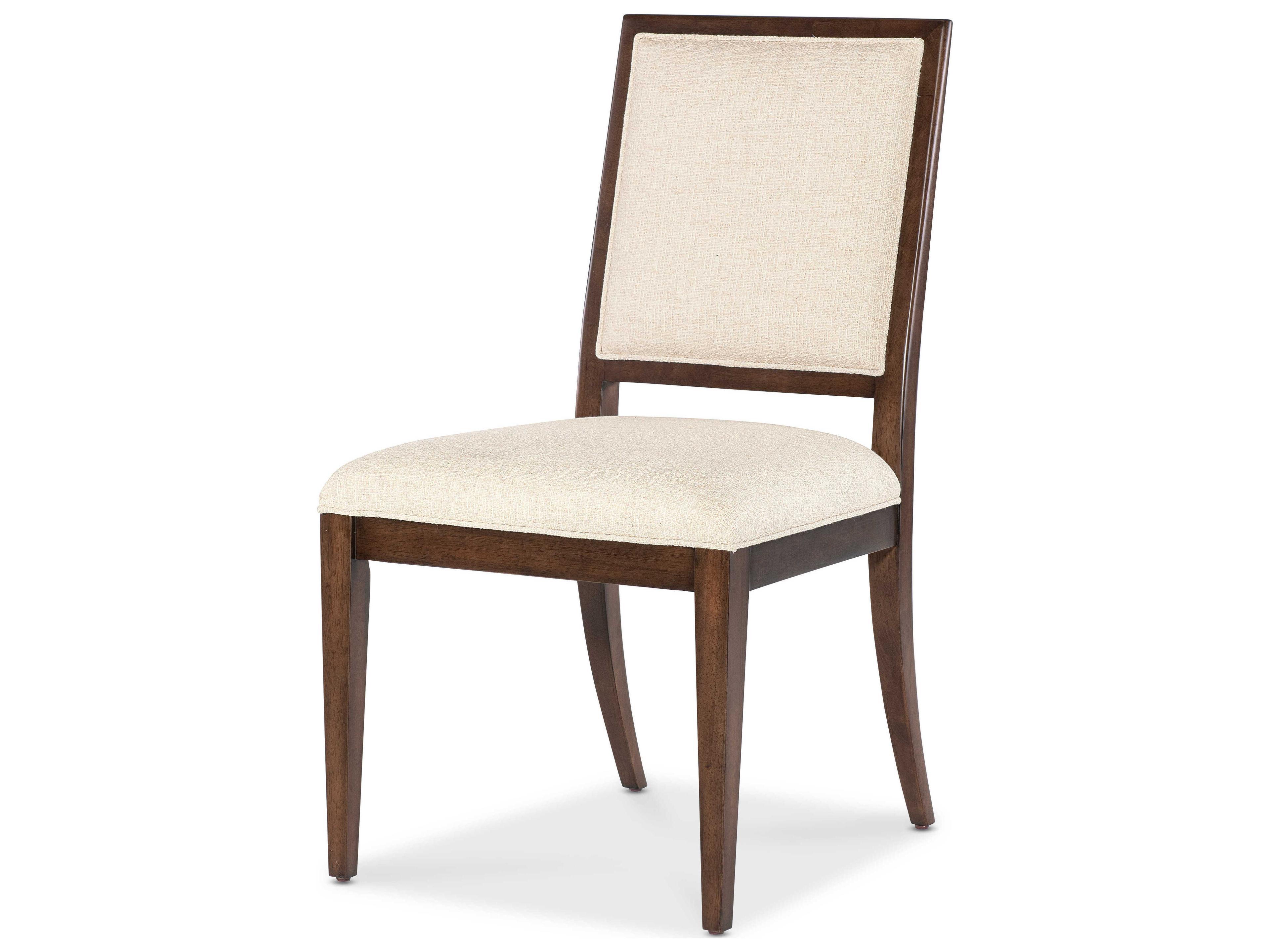 Luxecor Heritage Walnut Wood Brown Upholstered Armless Dining Chair