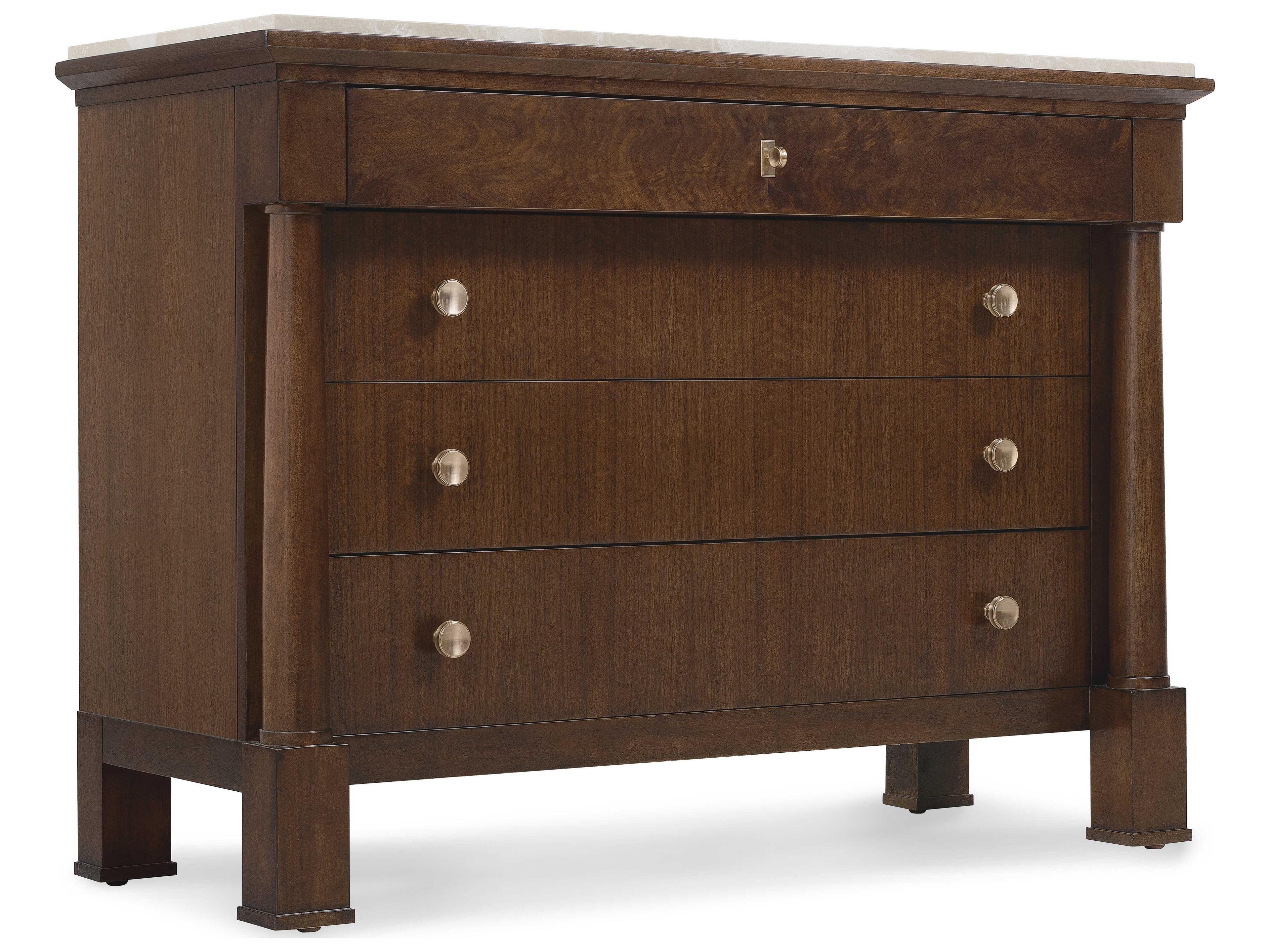Archives 4-Drawers Brown Oak Wood Dresser