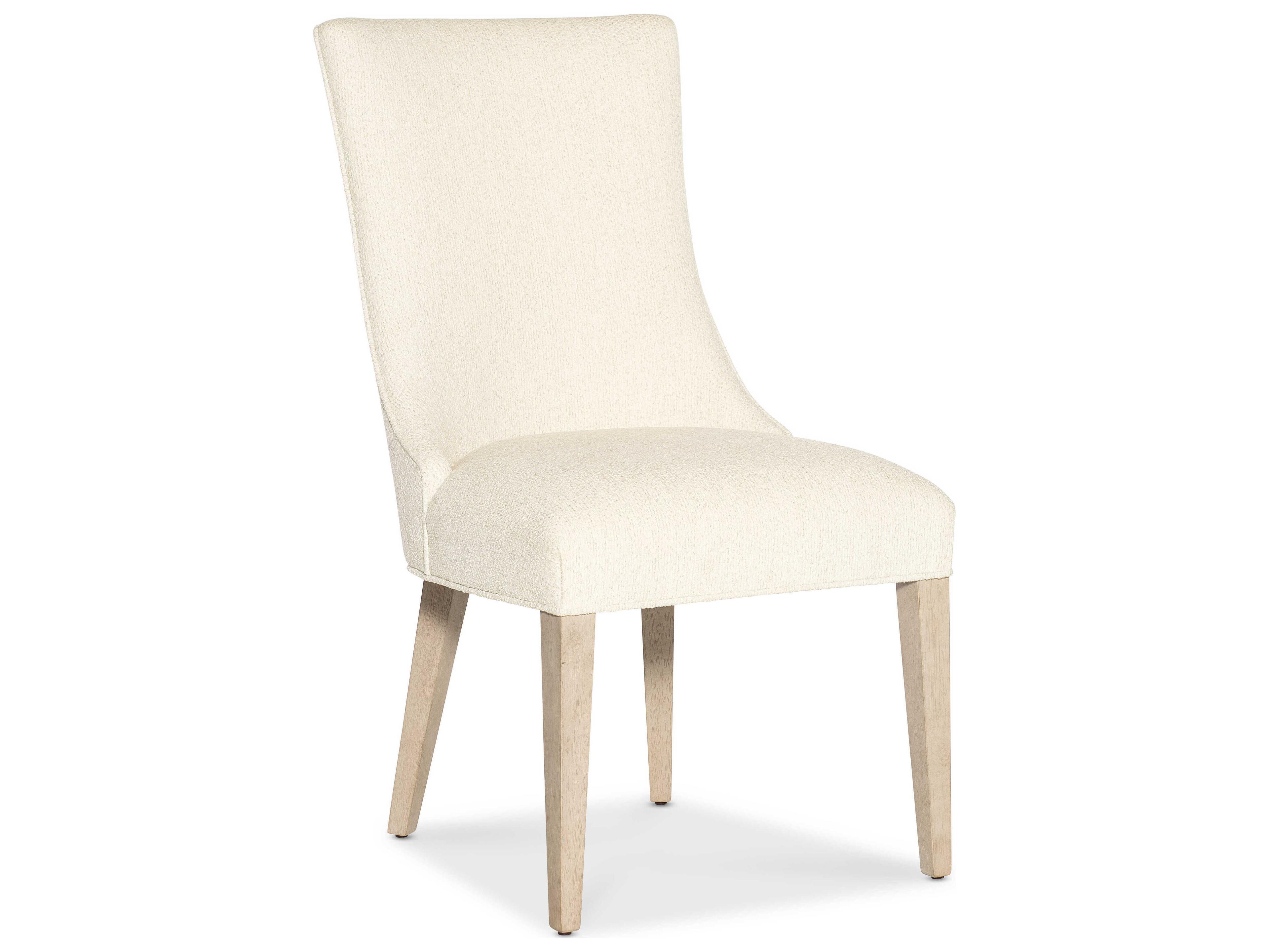 Hooker Furniture Westwood Oak Wood Beige Upholstered Armless Dining Chair