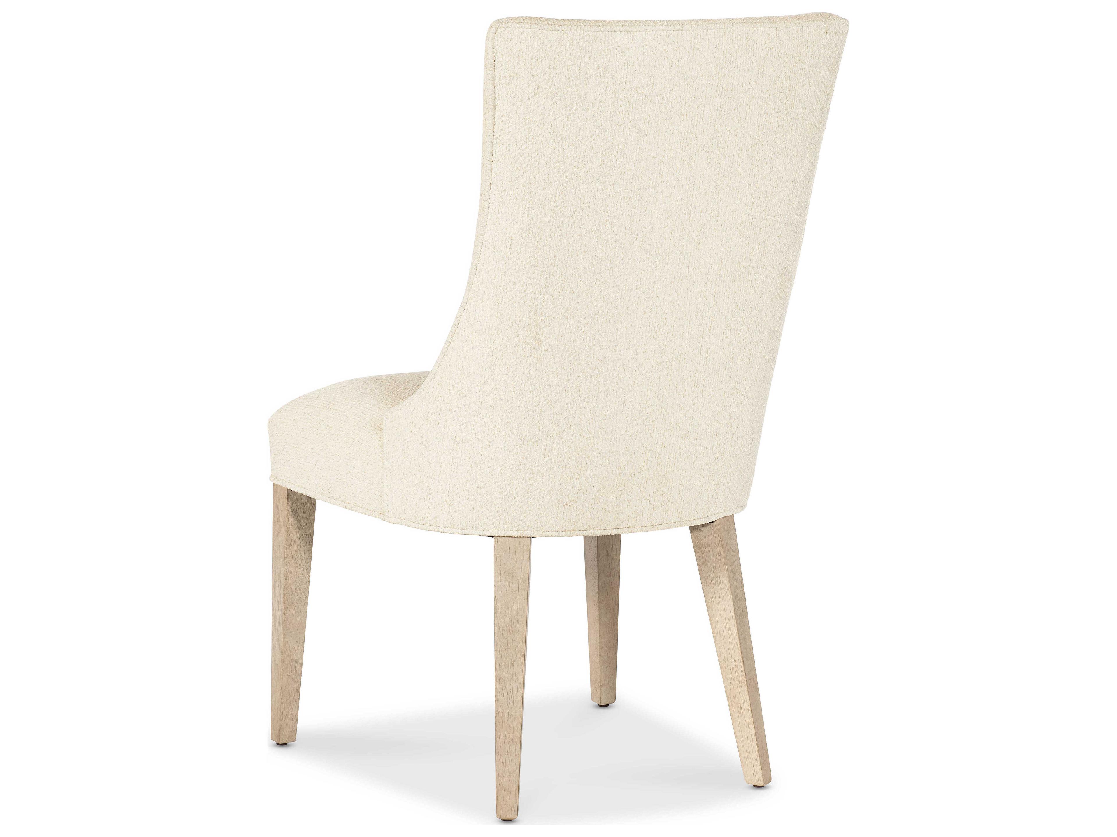 Hooker Furniture Westwood Oak Wood Beige Upholstered Armless Dining Chair
