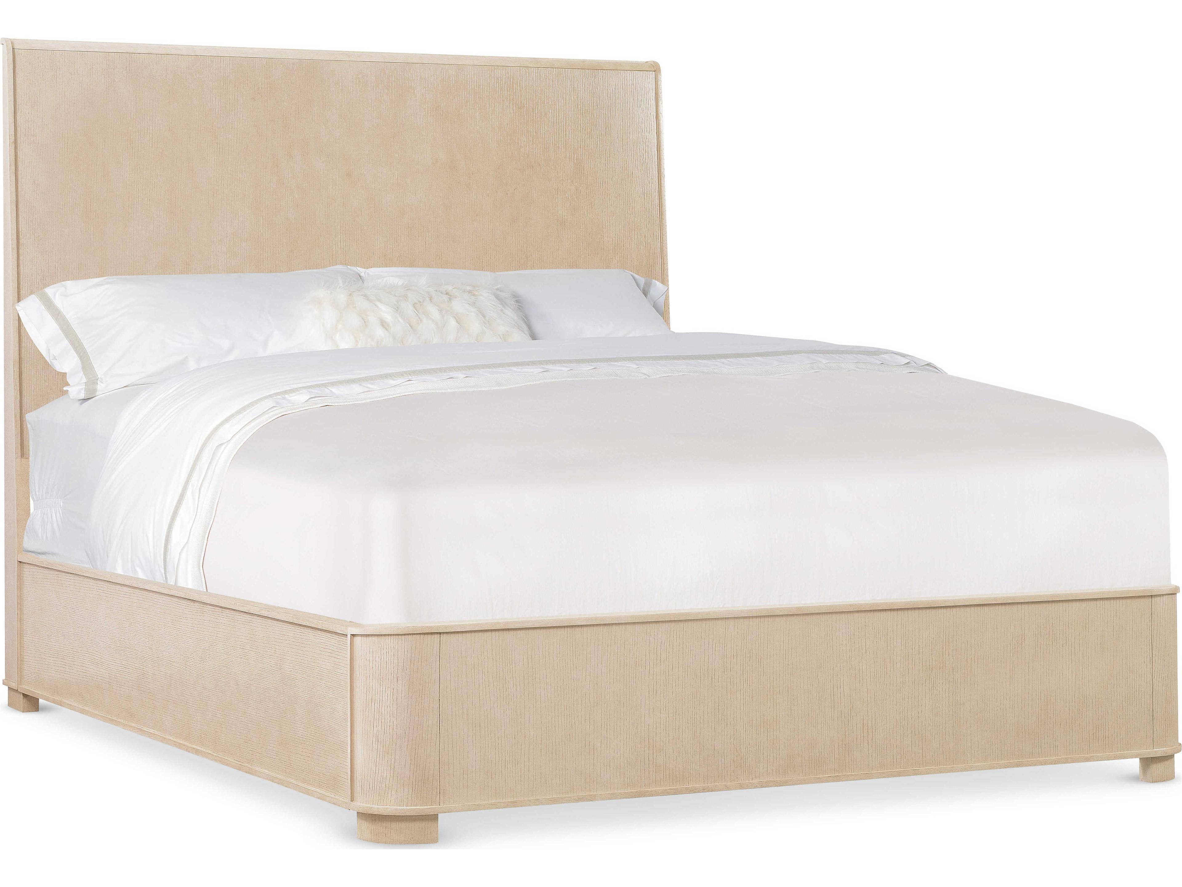Westwood Beige Oak Wood Queen Platform Bed