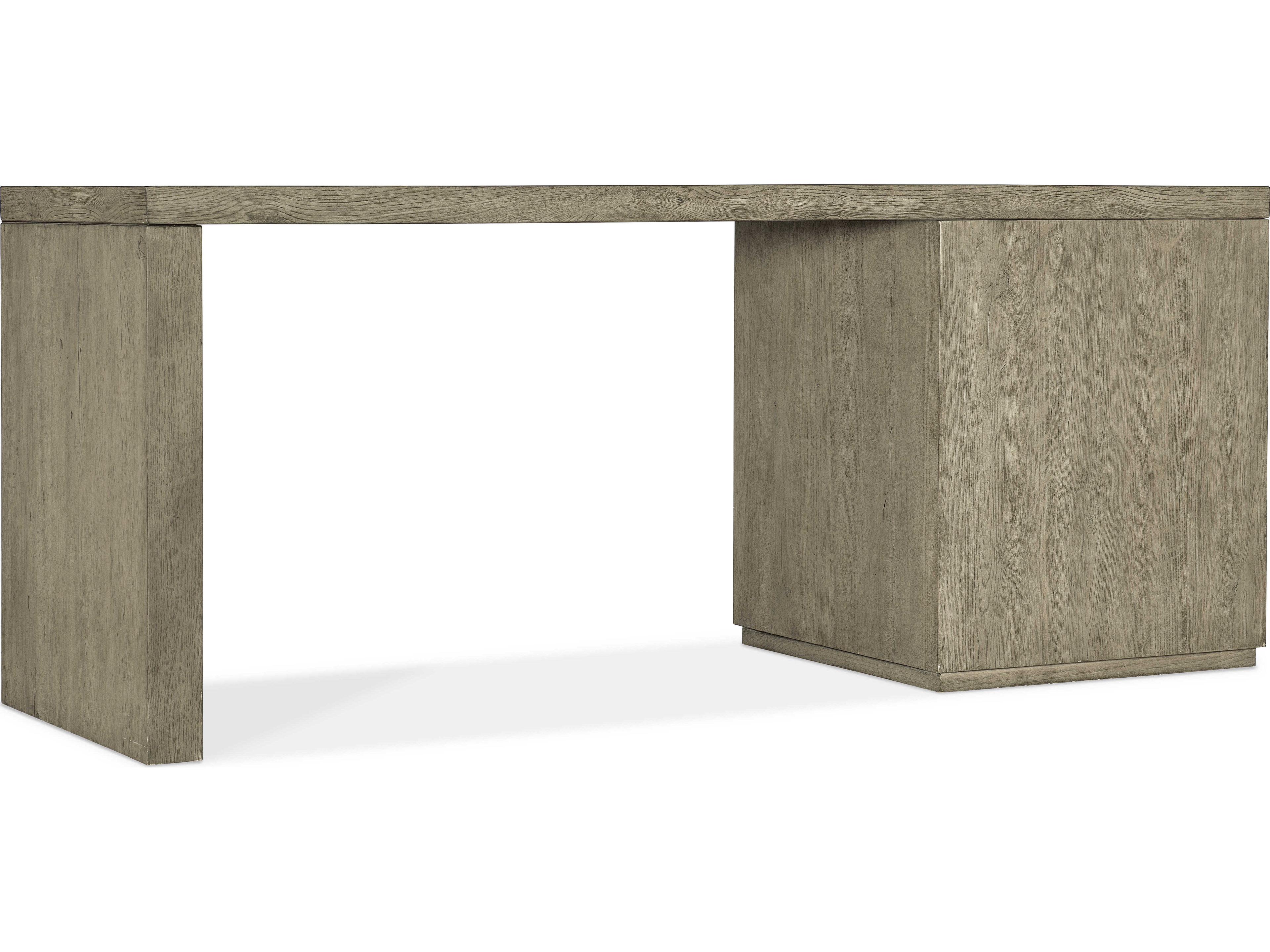 Luxecor Heritage Wood Gray Oak Secretary Desk with One File