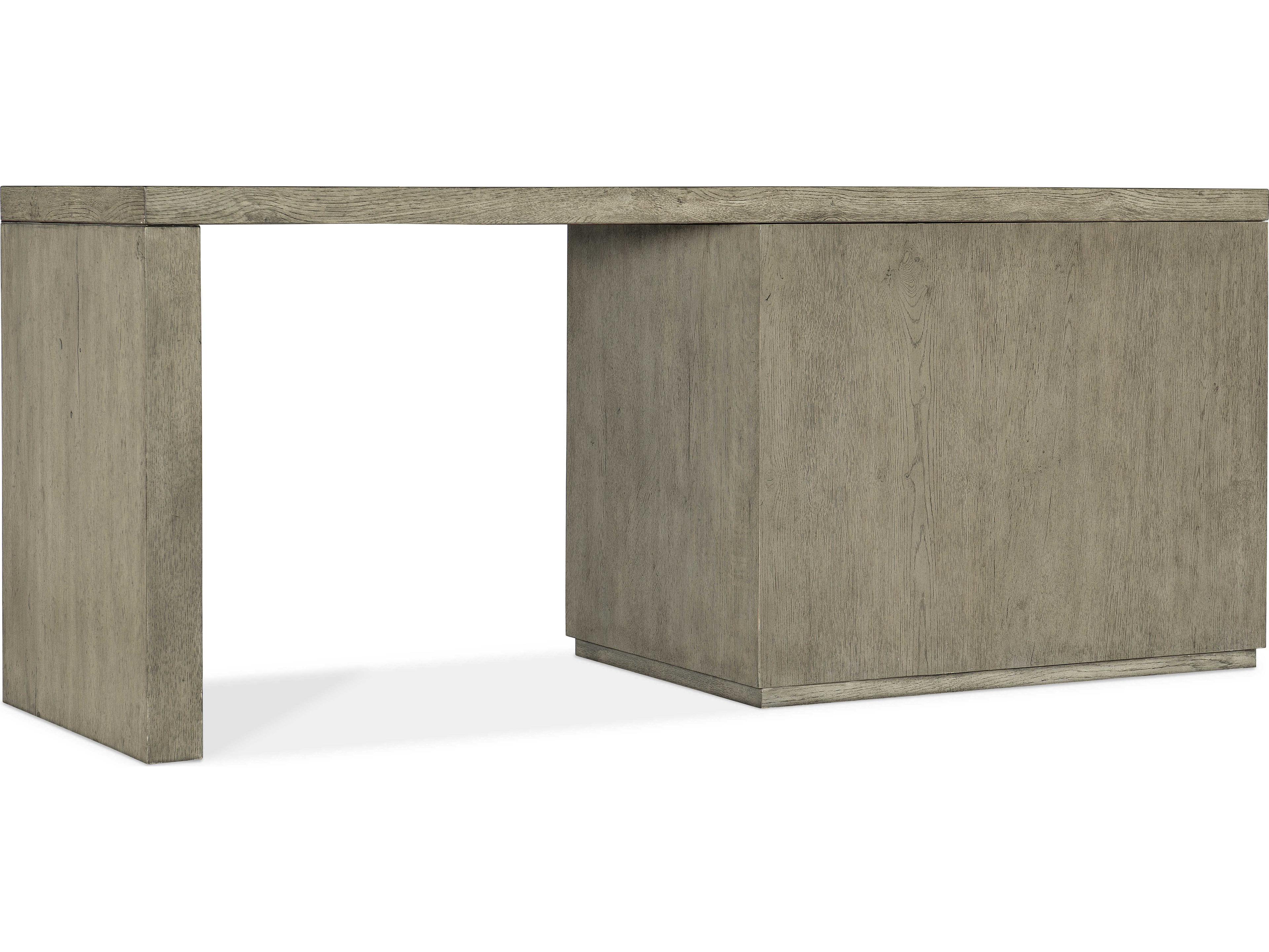 Hooker Furniture Linville Falls Wood Gray Oak Secretary Desk with Lateral File