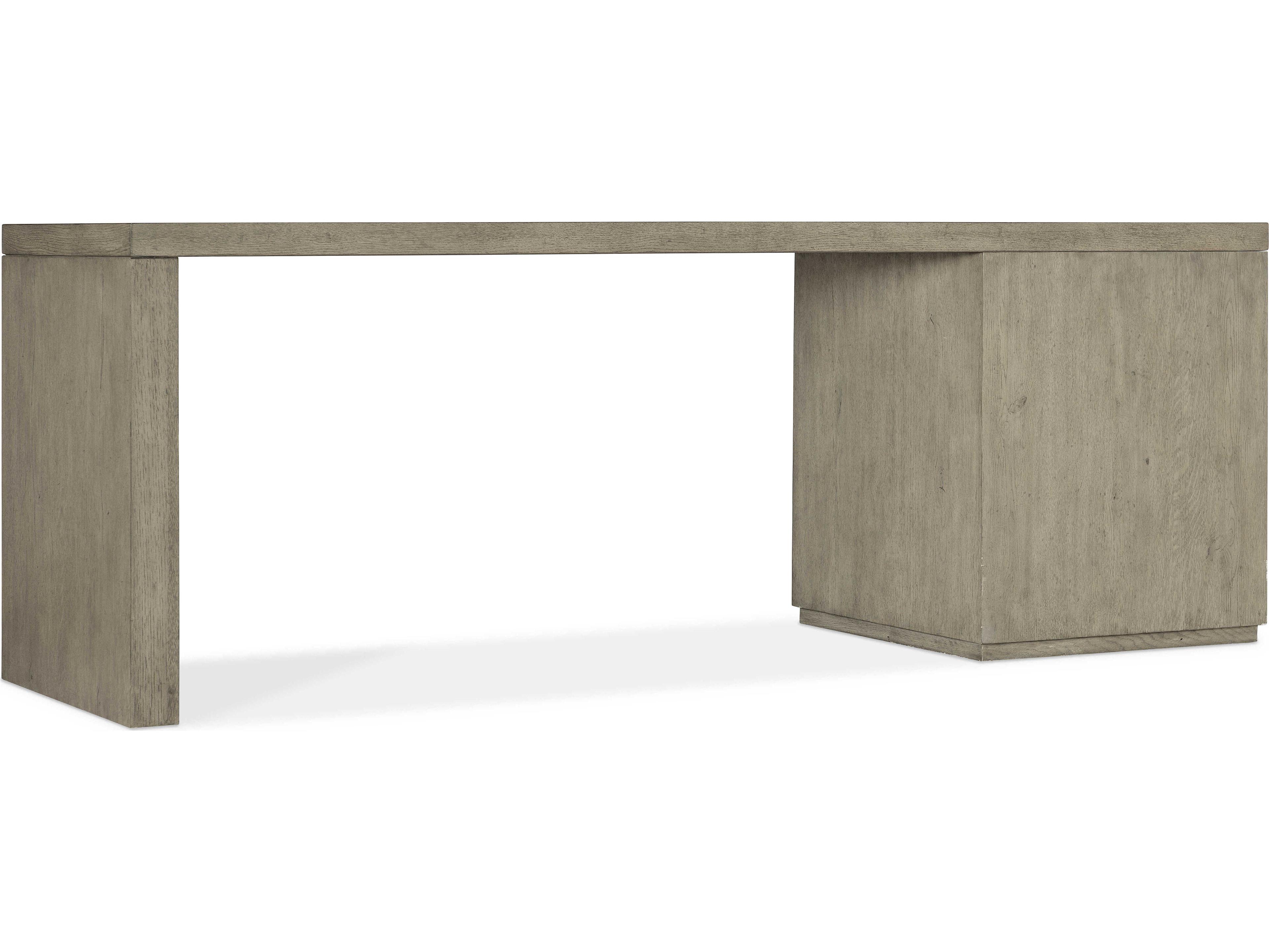 Hooker Furniture Linville Falls Wood Gray Oak Secretary Desk with One File