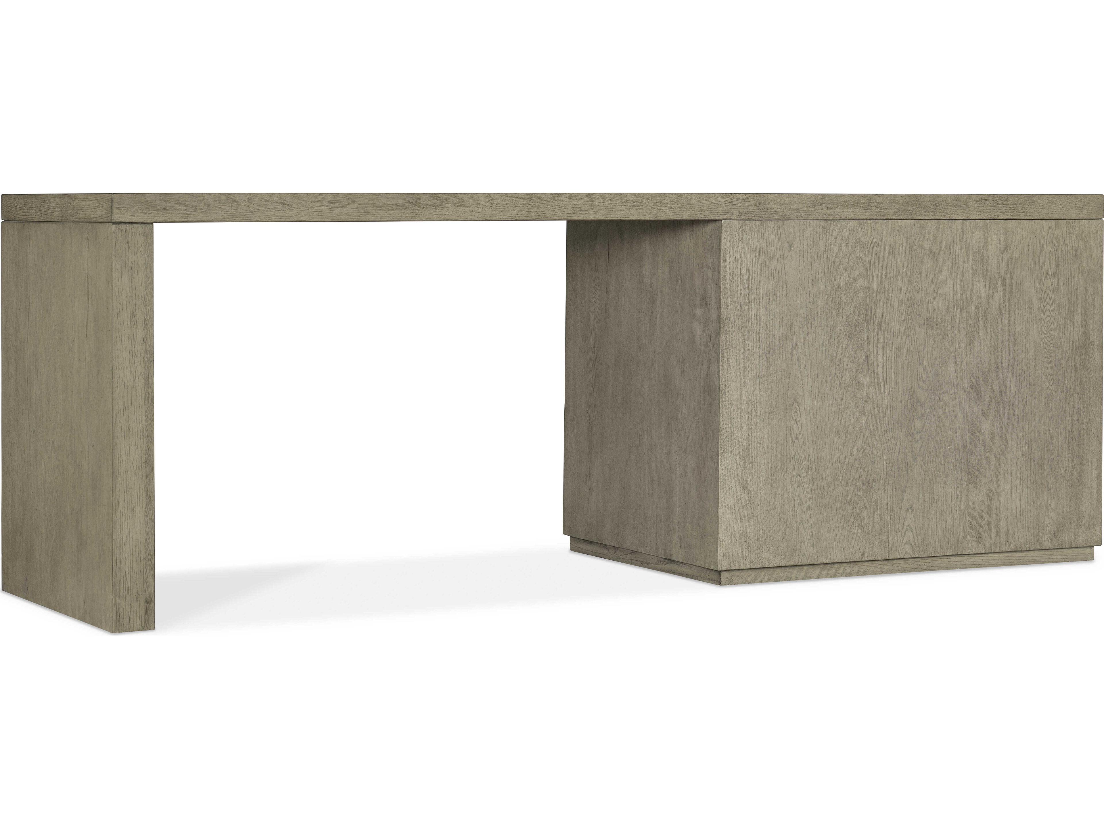 Hooker Furniture Linville Falls Wood Gray Oak Secretary Desk with Lateral File