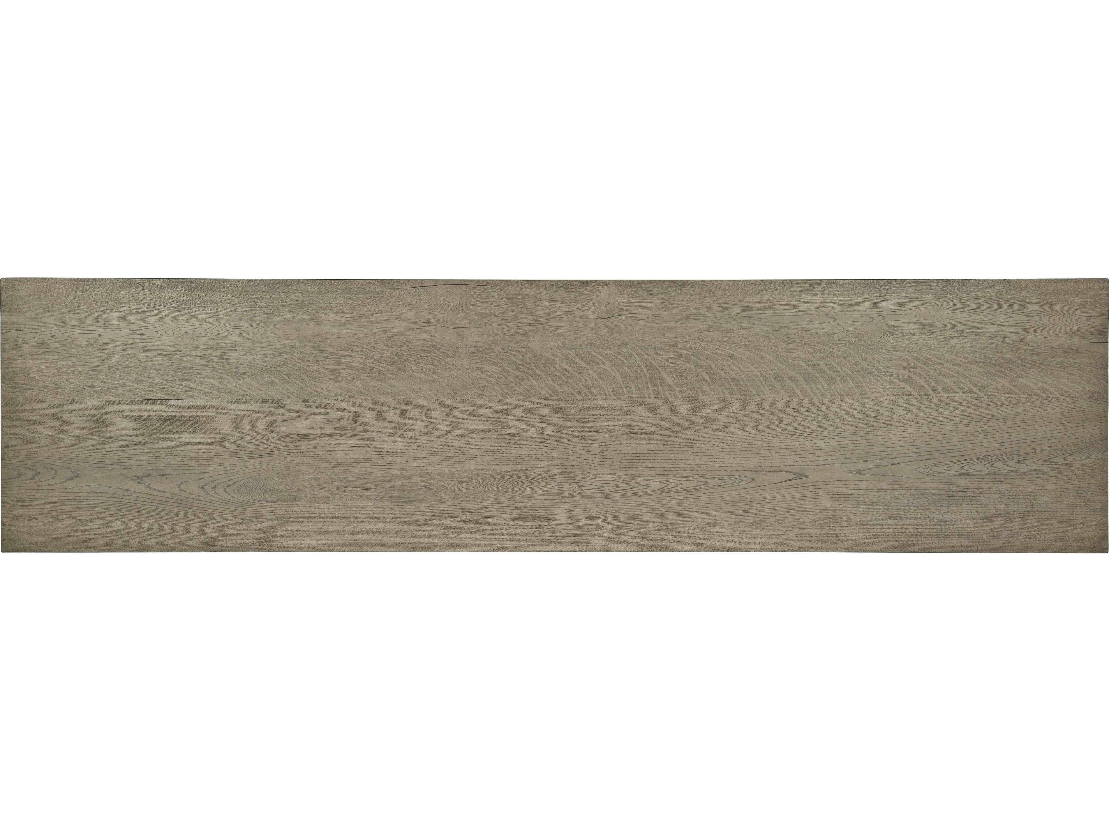 Luxecor Heritage Wood Gray Oak Secretary Desk with Two Files