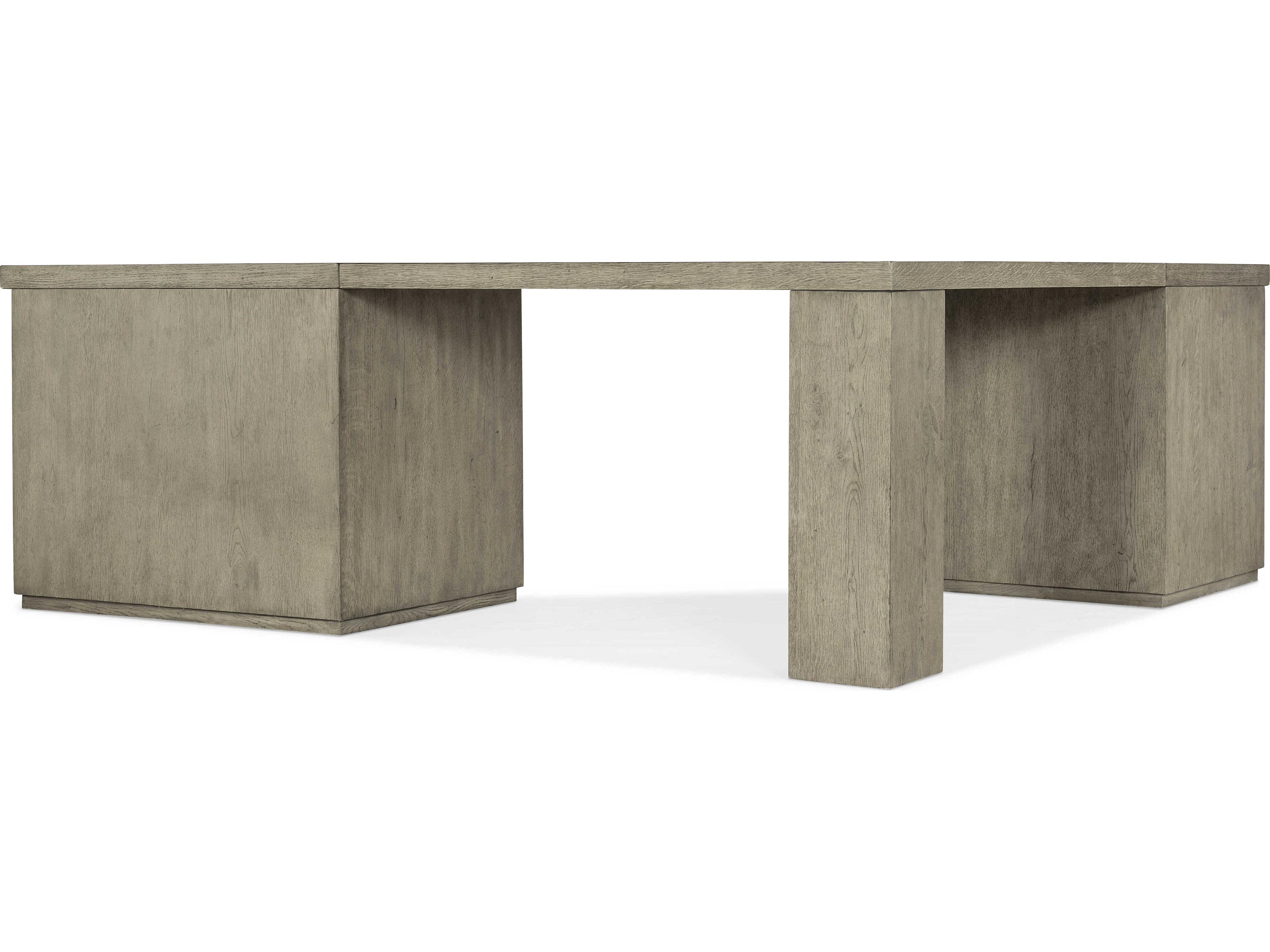 Hooker Furniture Linville Falls Wood Gray Oak Corner Desk