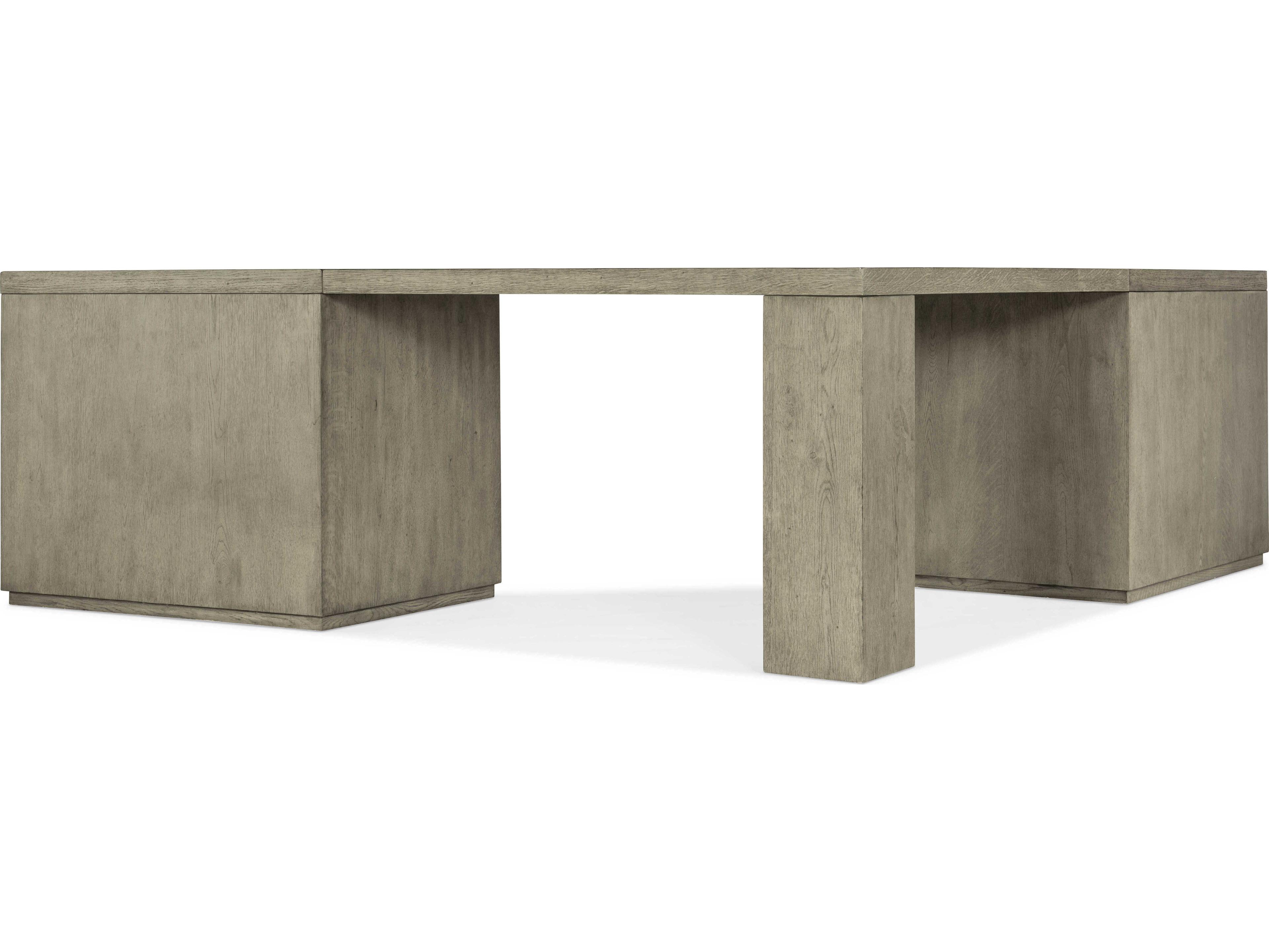 Hooker Furniture Linville Falls Wood Gray Oak Corner Desk