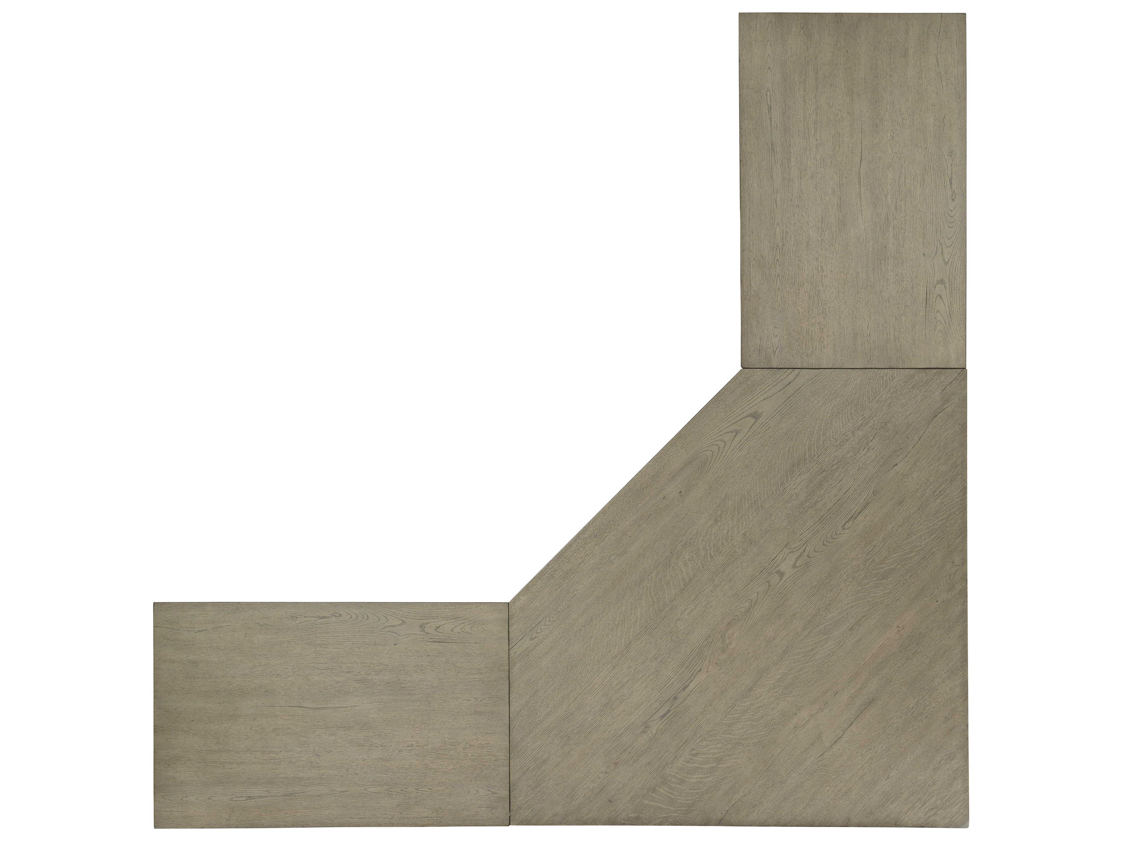 Hooker Furniture Linville Falls Wood Gray Oak Corner Desk