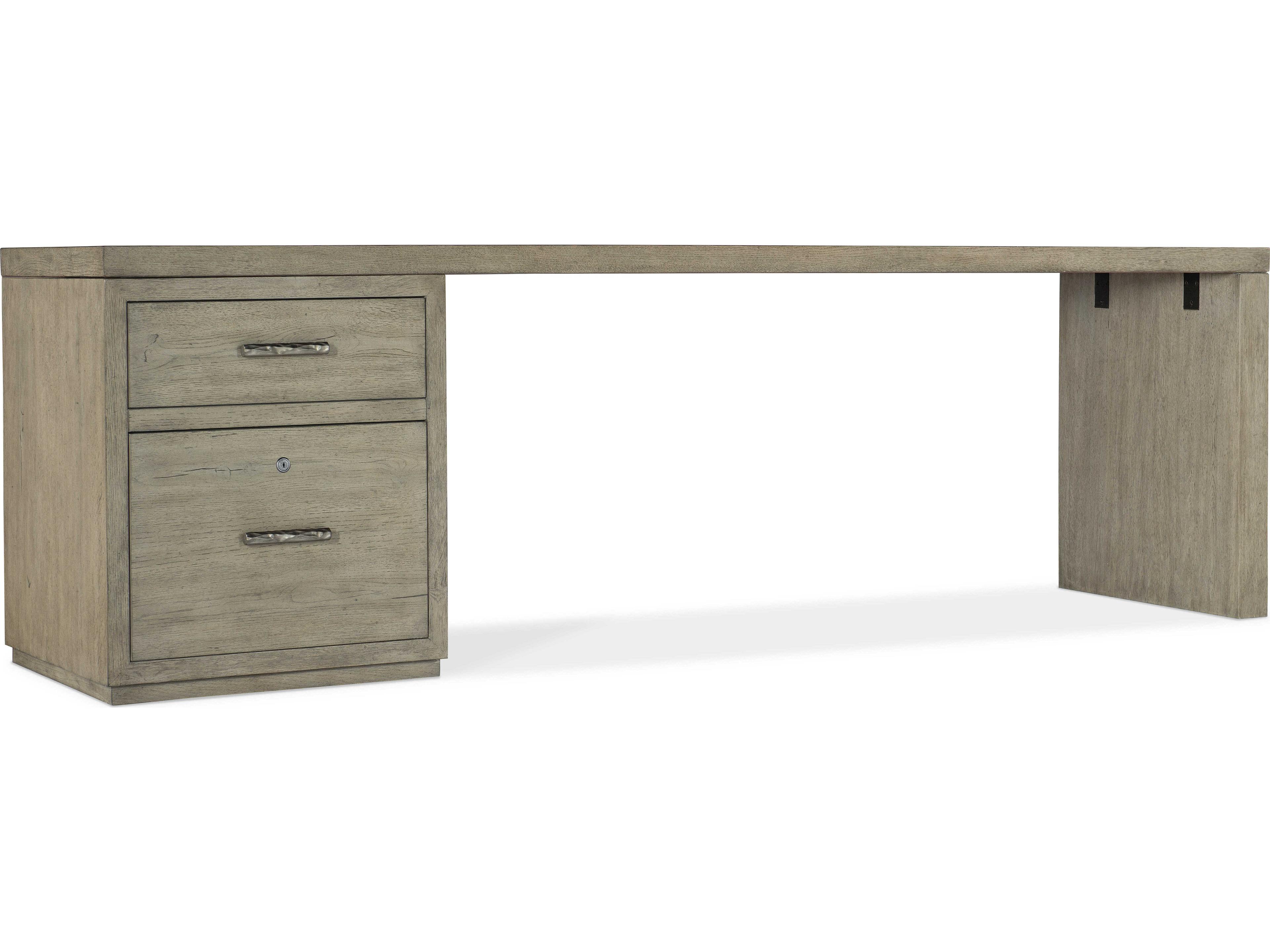 Linville Falls Wood Gray Oak Secretary Desk