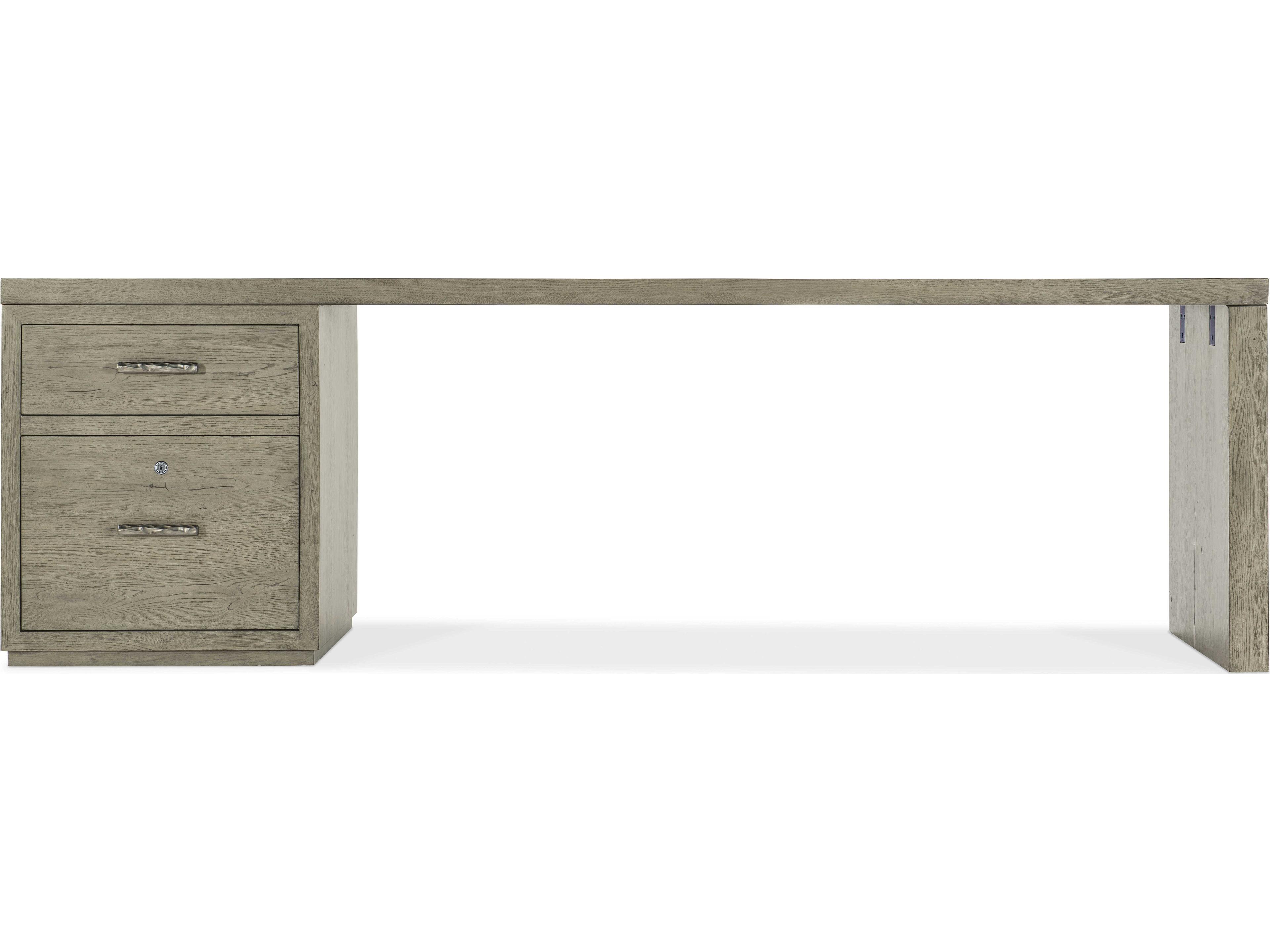 Hooker Furniture Linville Falls Wood Gray Oak Secretary Desk