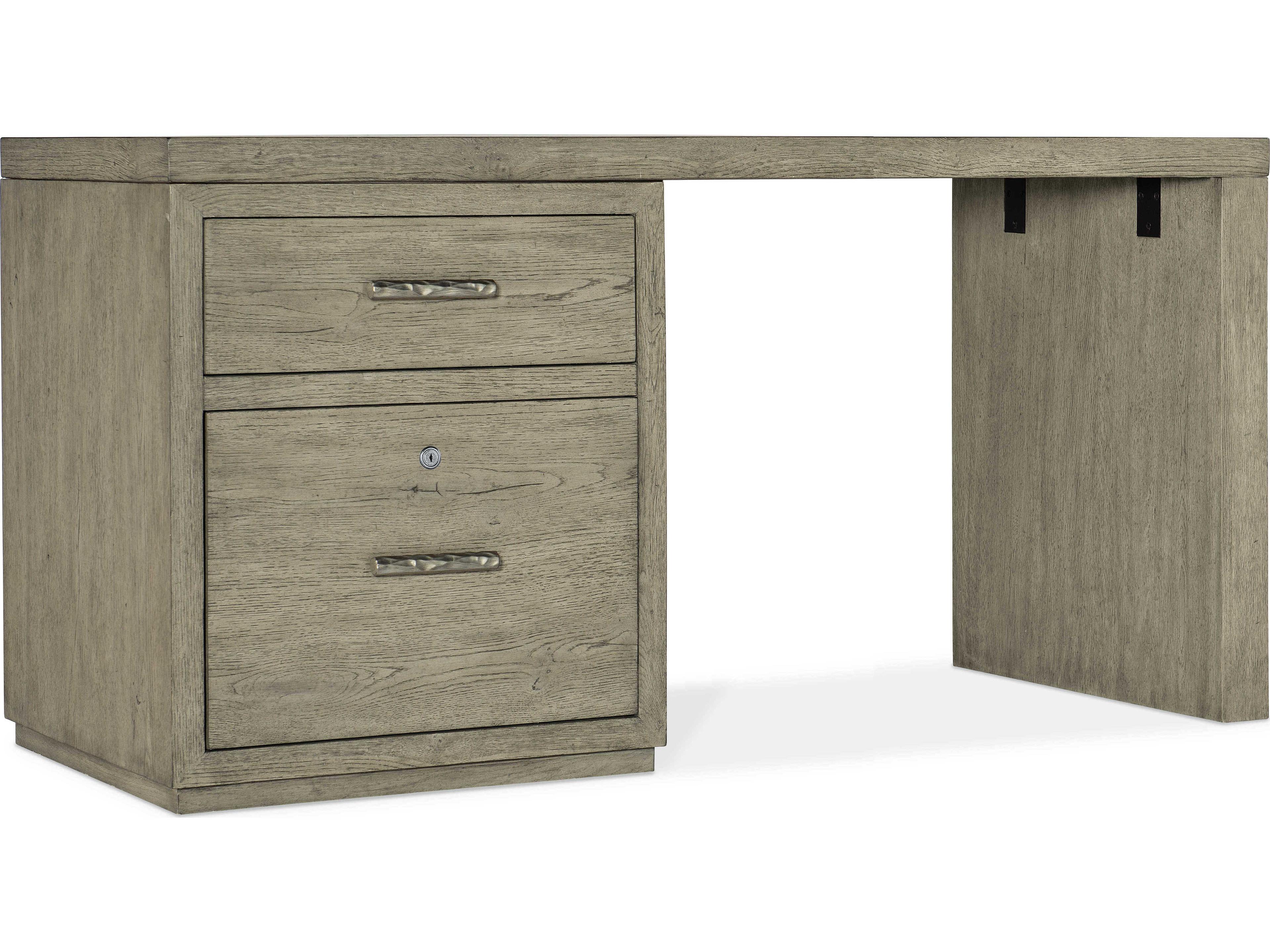Hooker Furniture Linville Falls Wood Gray Oak Secretary Desk