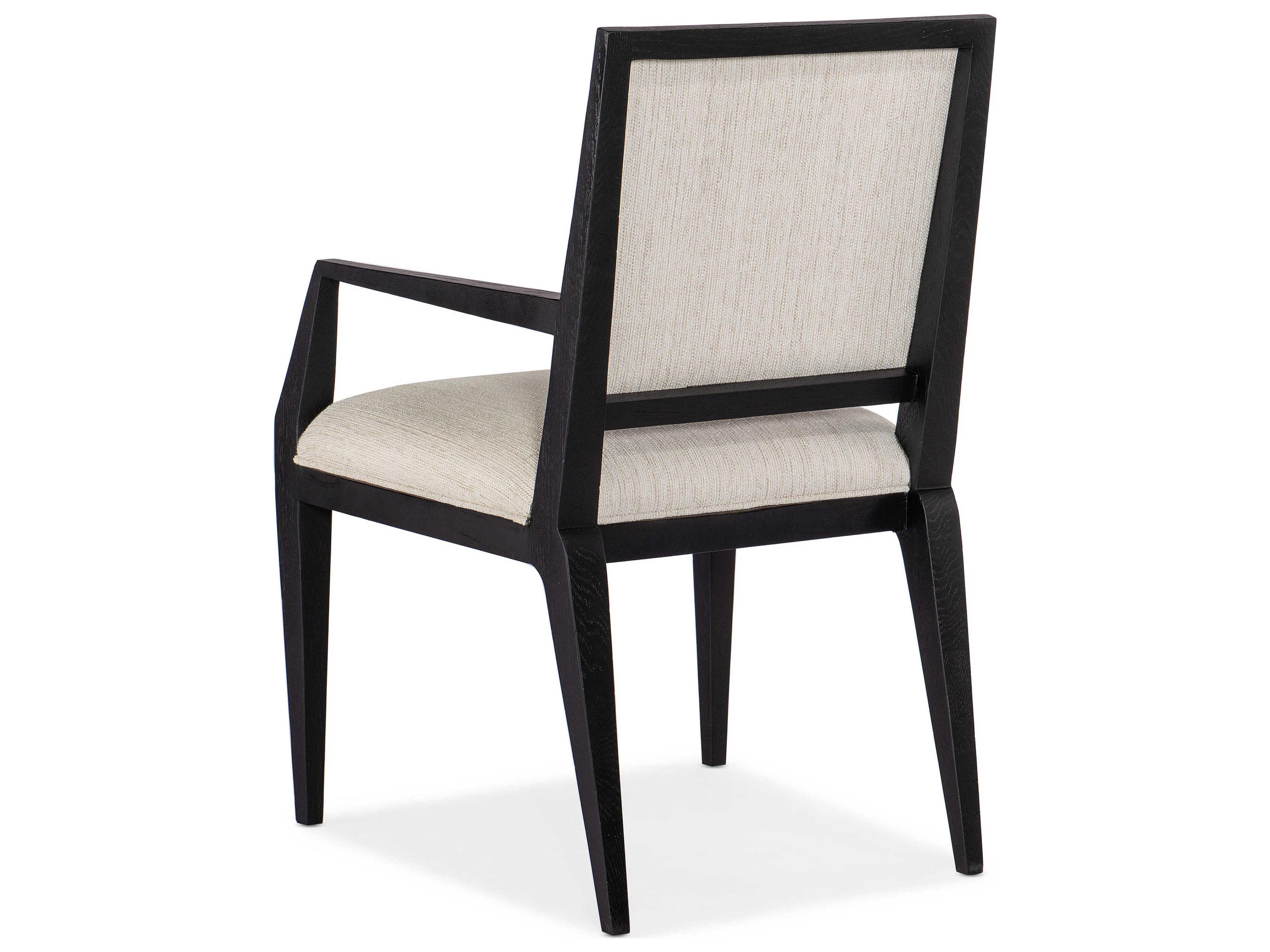 Luxecor Heritage Solid Wood Beige Upholstered Arm Dining Chair