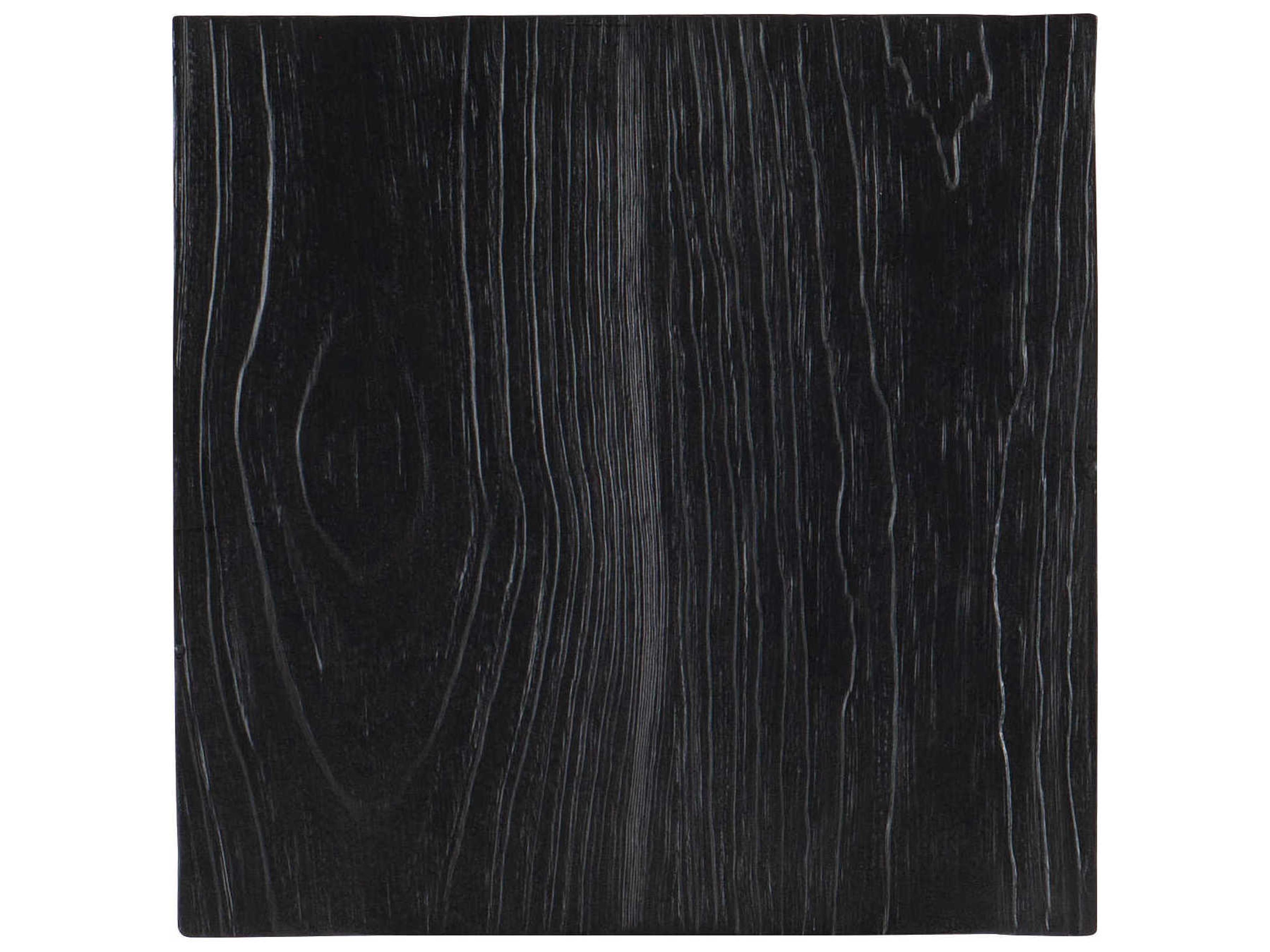 Hooker Furniture Linville Falls Shou Sugi Ban Square Wood Black End Table