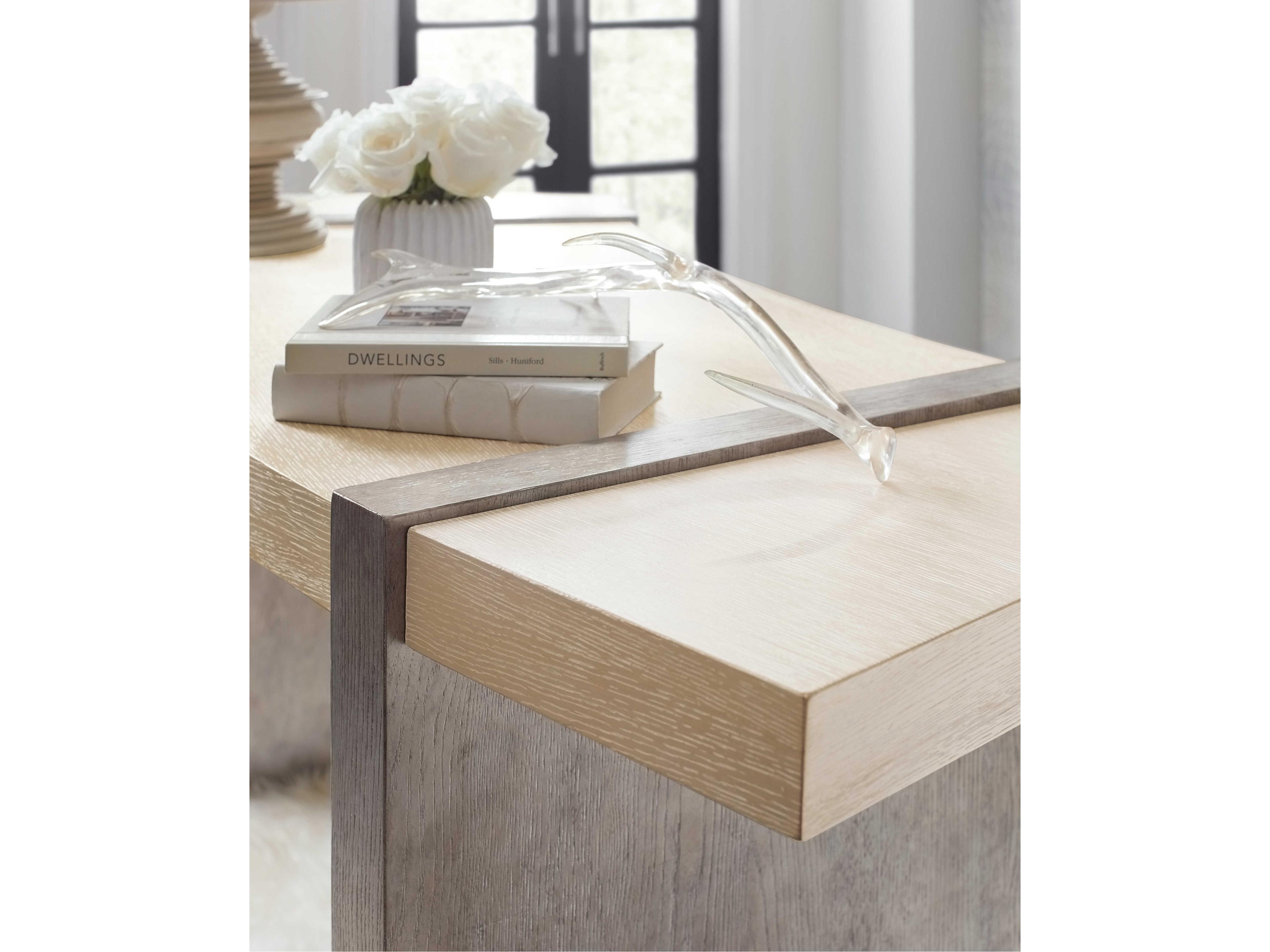 Hooker Furniture Melange Selleck Light Brown Oak Wood Writing Desk