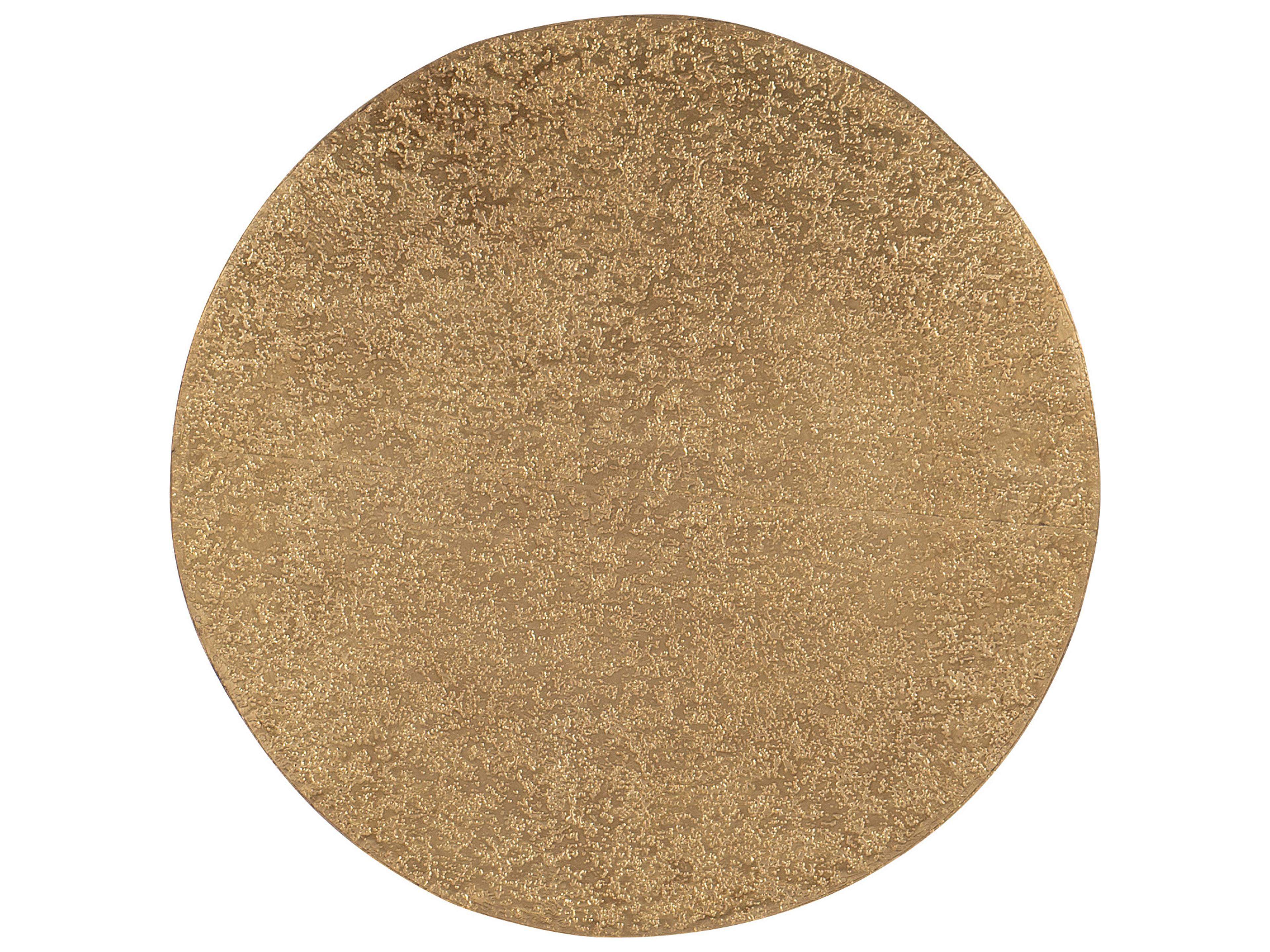 Luxecor Heritage Round Wood Gold End Table