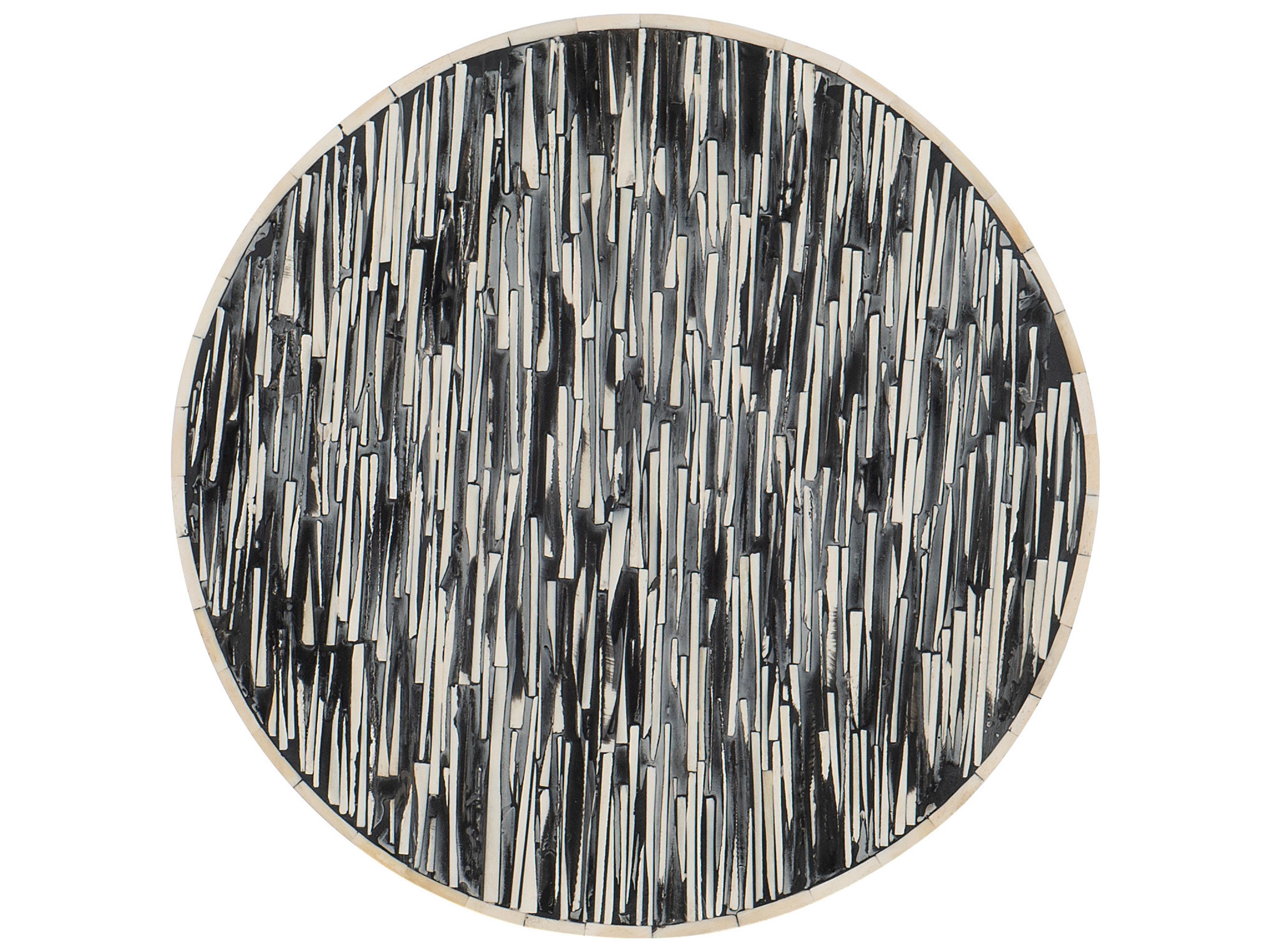 Hooker Furniture Melange Round White Bone Black End Table