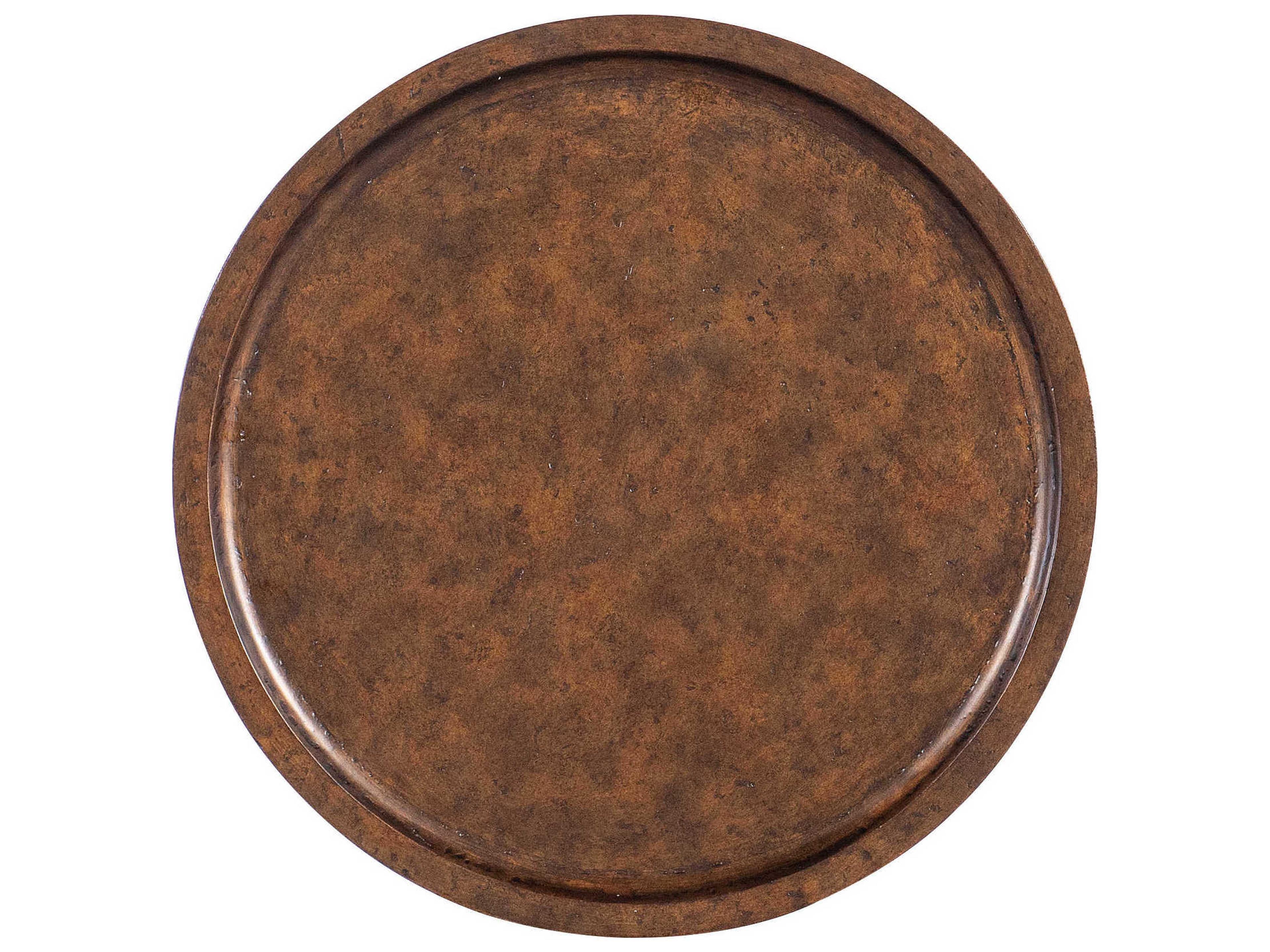 Hooker Furniture Melange Barron Round Resin Copper End Table