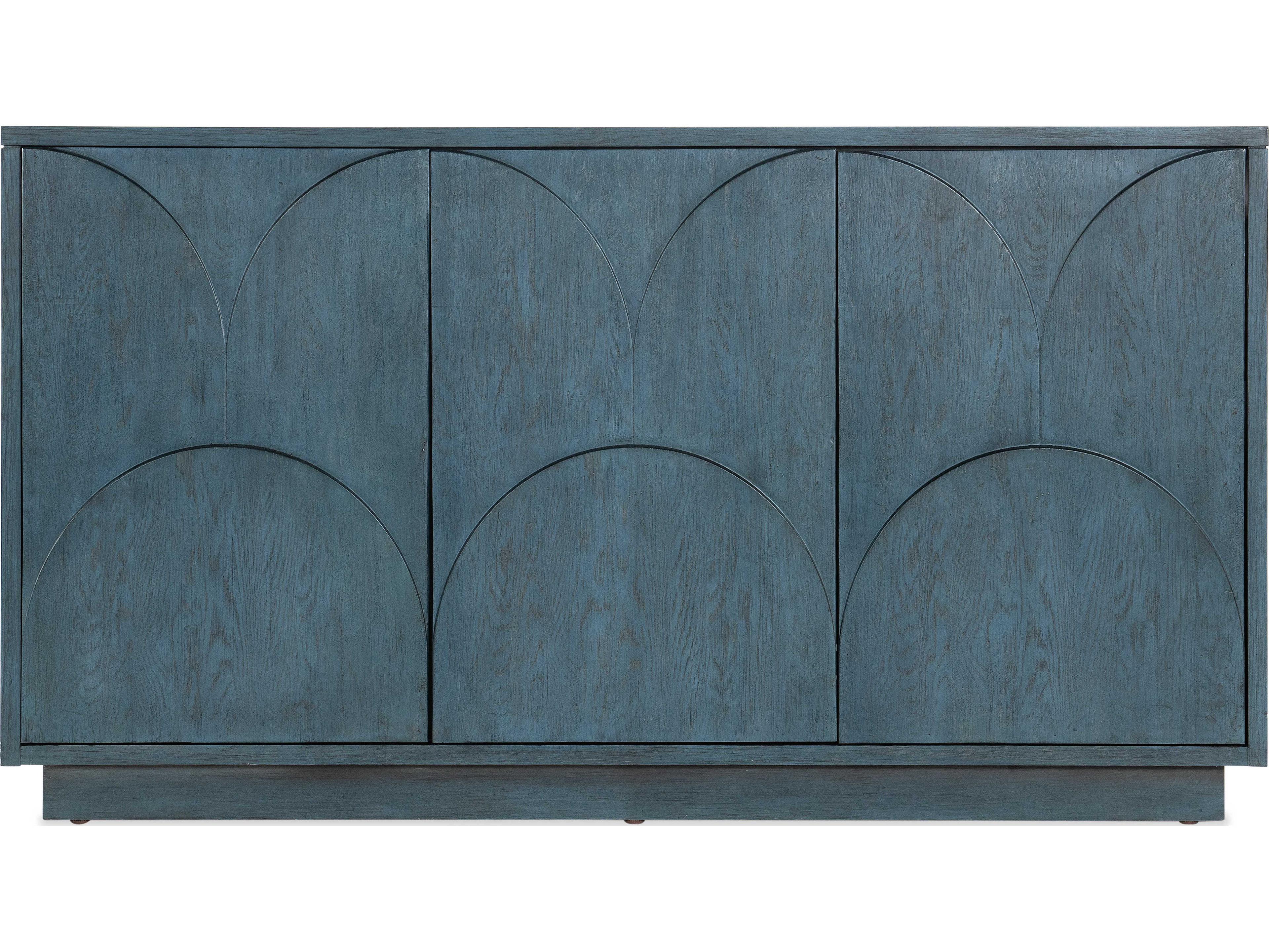 Hooker Furniture Melange Valley 64" Oak Wood Blue Media Console